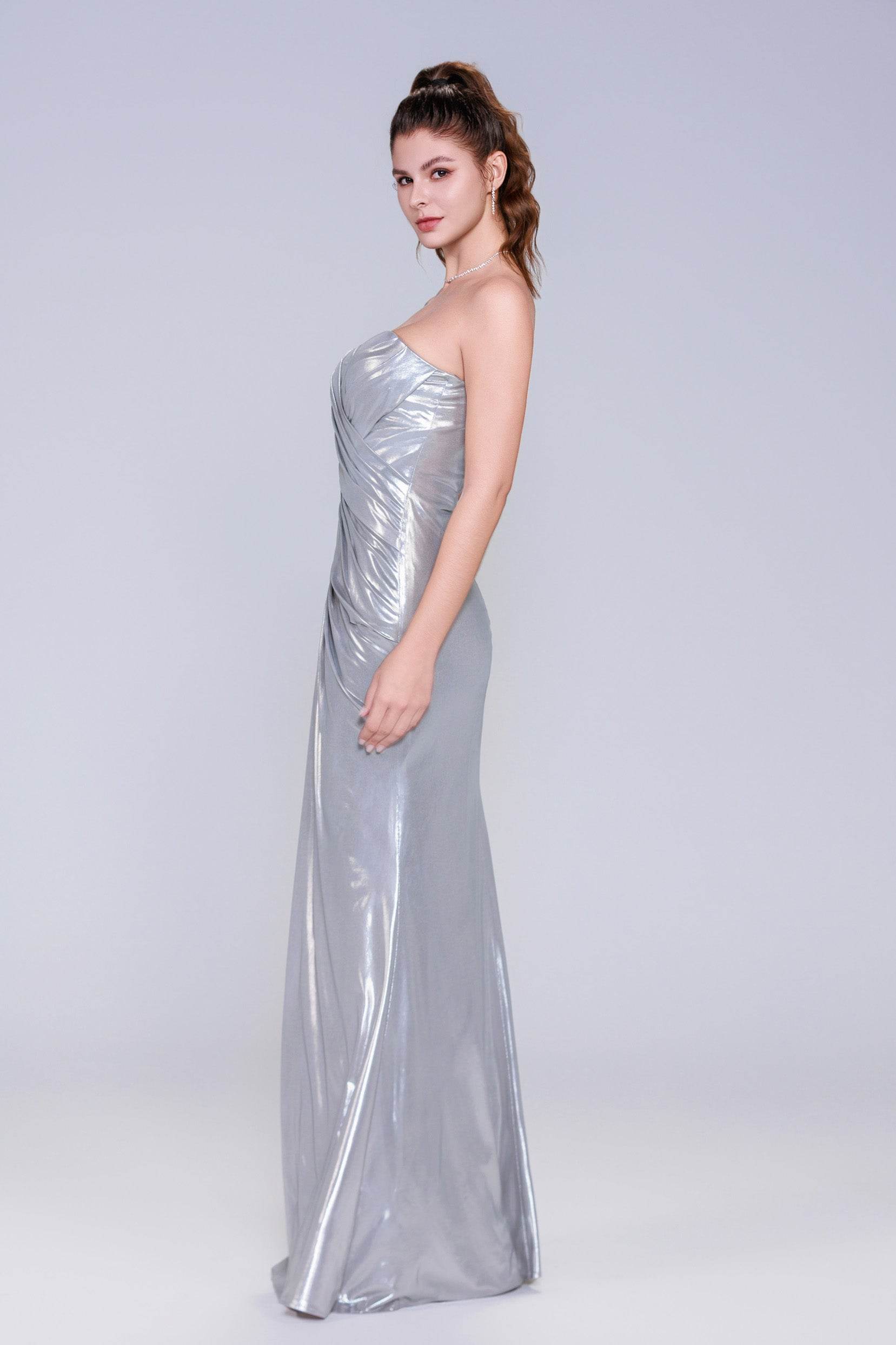 Sheath-Column Maxi Hot Stamping Cloth Prom Dress CS1041