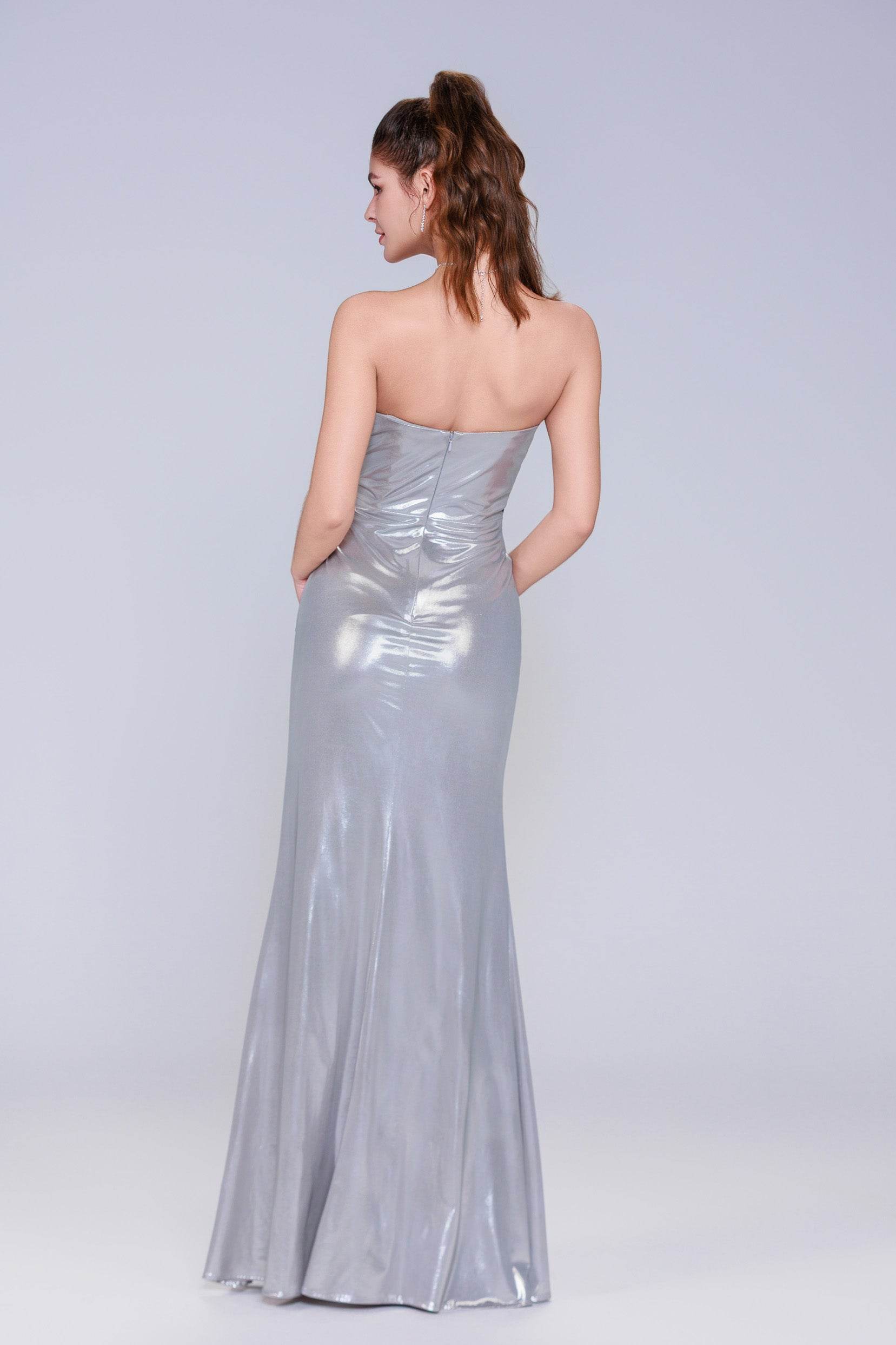 Sheath-Column Maxi Hot Stamping Cloth Prom Dress CS1041