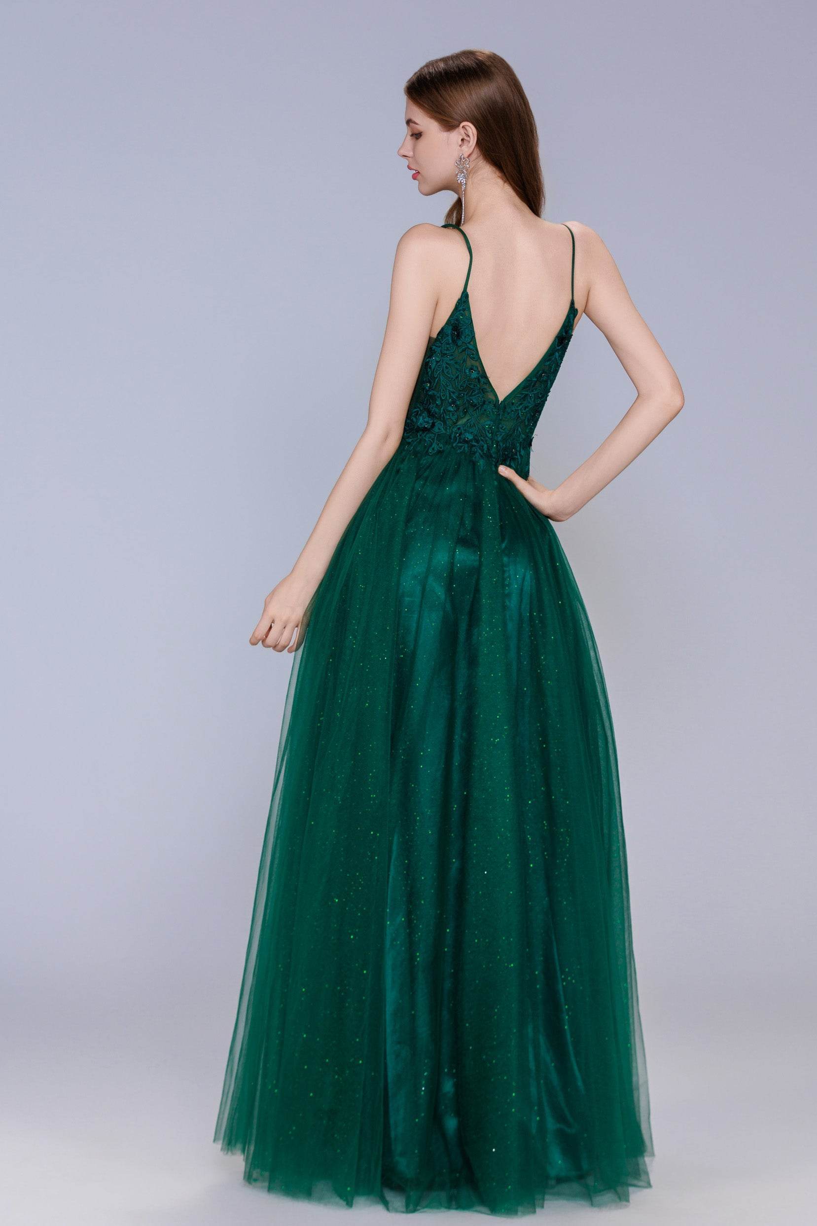 A-Line Maxi Tulle Prom Dress CS1060