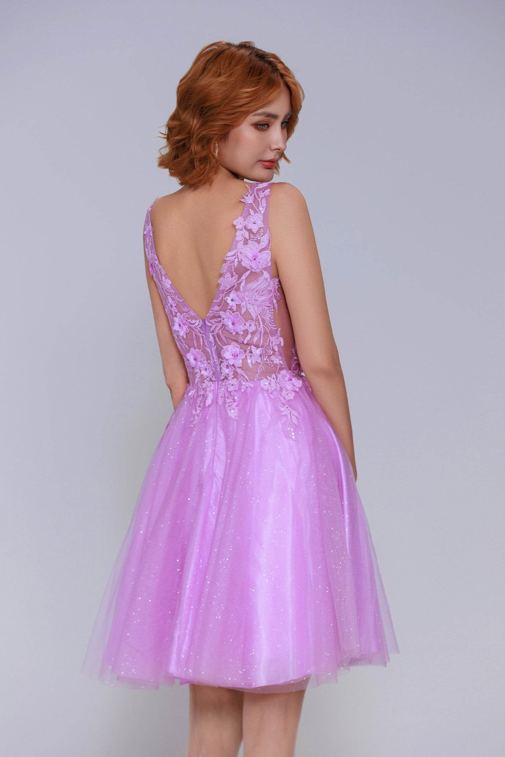 A-Line Mini Tulle Homecoming Dress CS1074