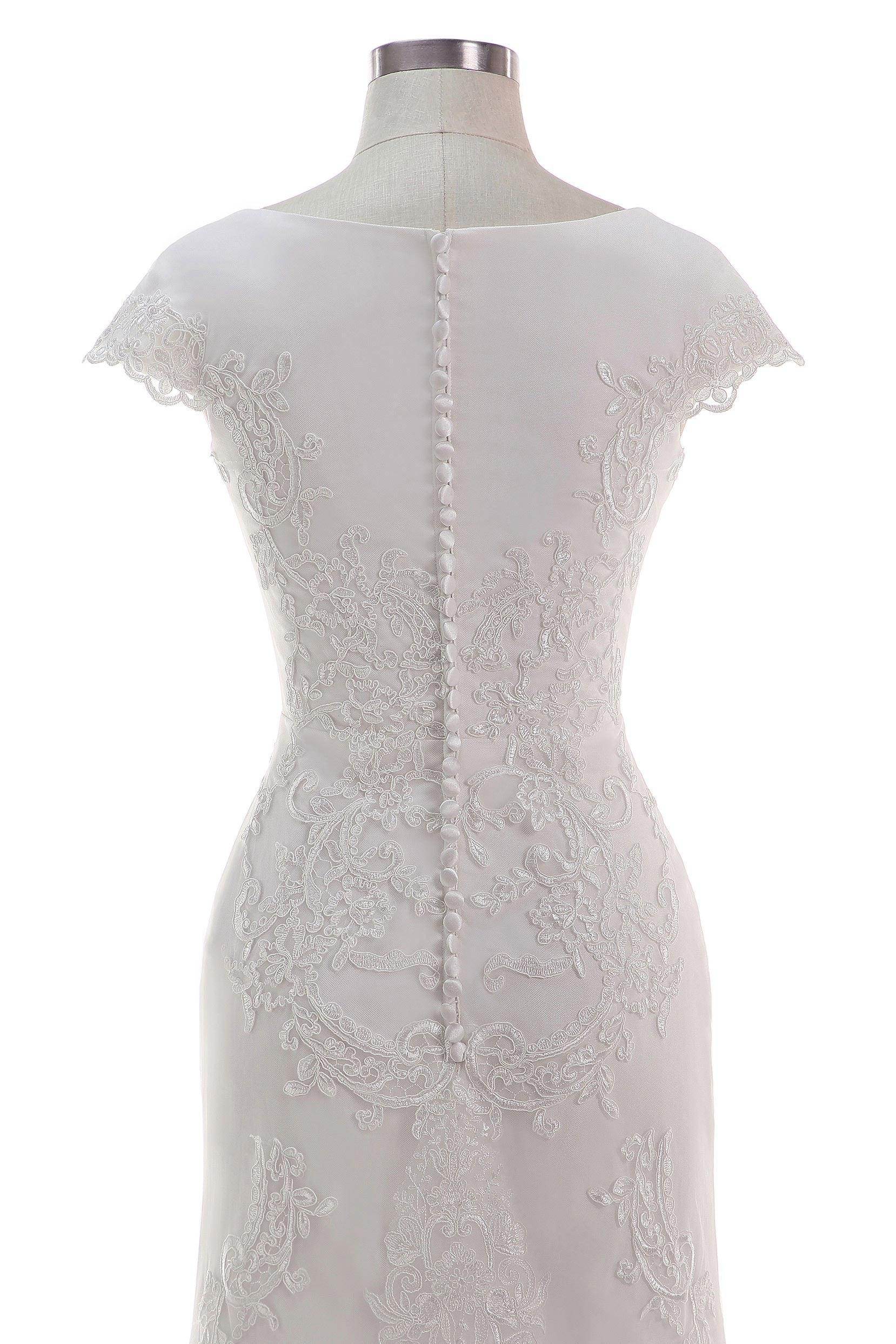 A-Line Court Train Tulle Wedding Dress CW2456