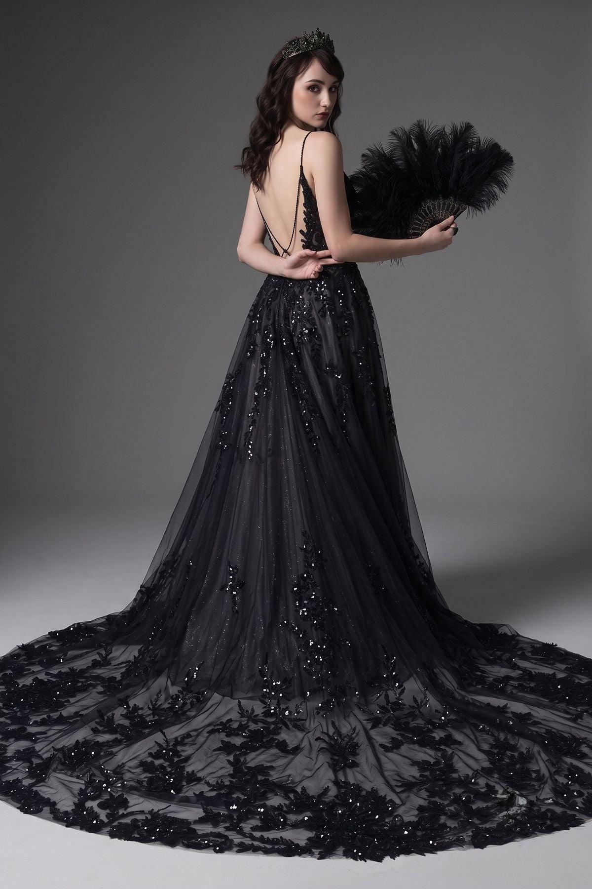 A-Line Cathedral Train Lace Tulle Wedding Dress CW3006
