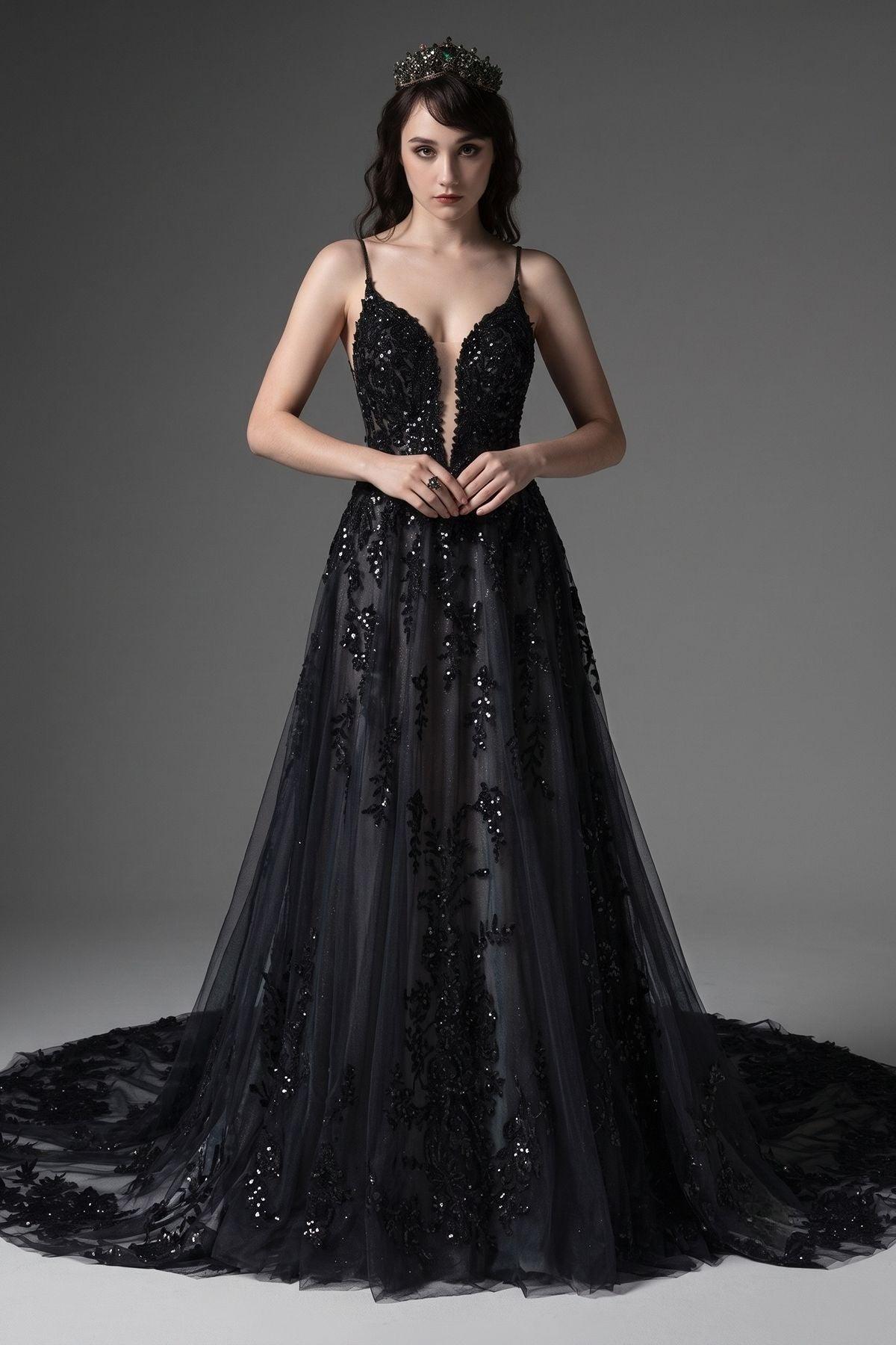 A-Line Cathedral Train Lace Tulle Wedding Dress CW3006