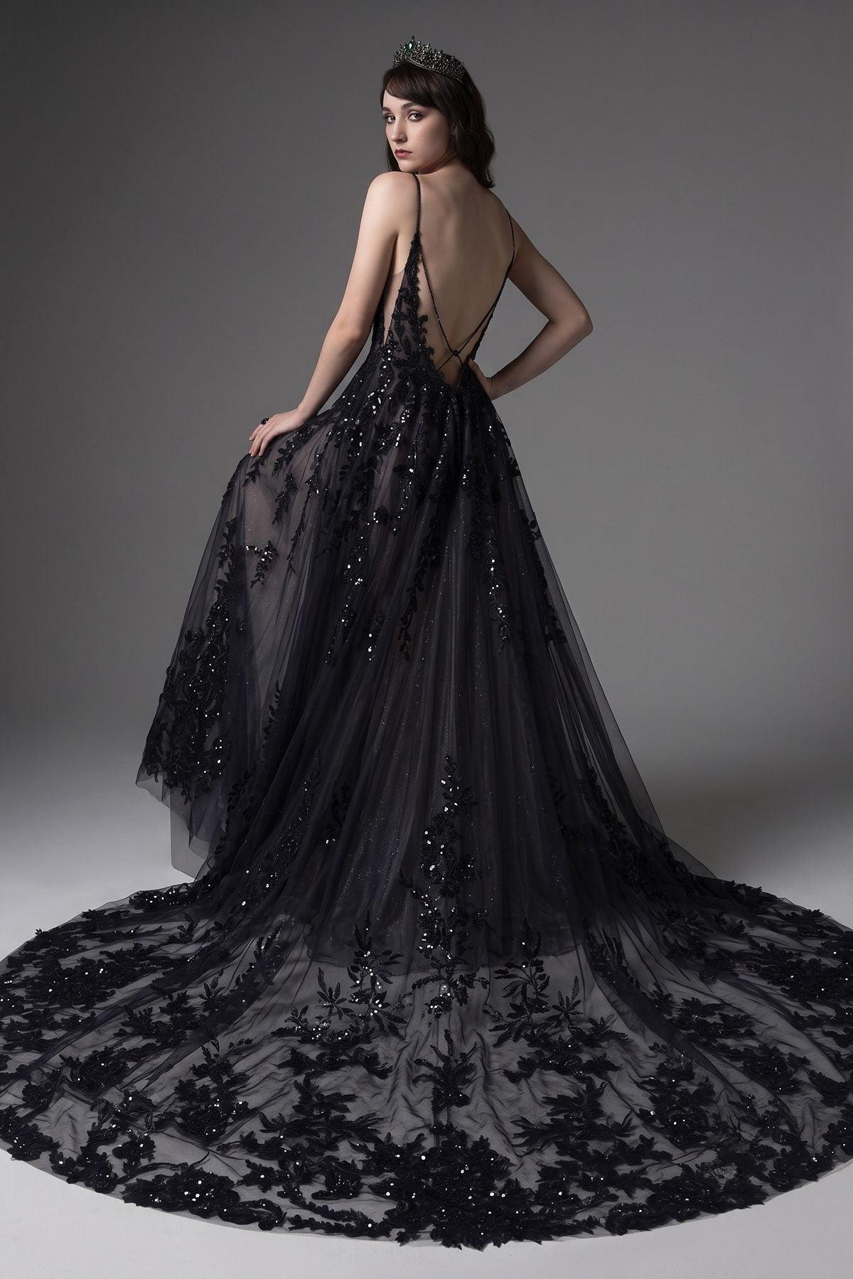 A-Line Cathedral Train Lace Tulle Wedding Dress CW3006