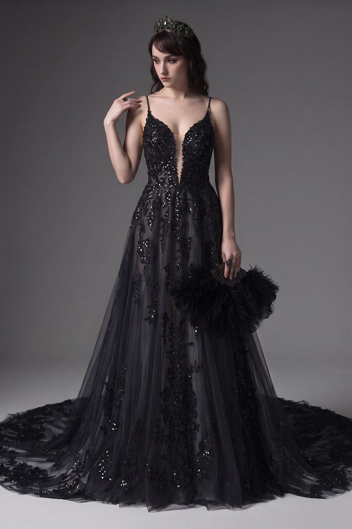 A-Line Cathedral Train Lace Tulle Wedding Dress CW3006