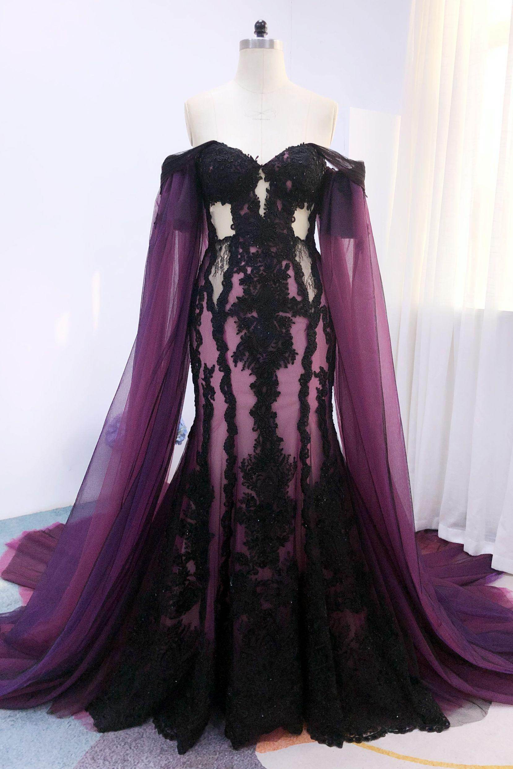 Trumpet-Mermaid Cathedral Train Lace Tulle Wedding Dress CW3223