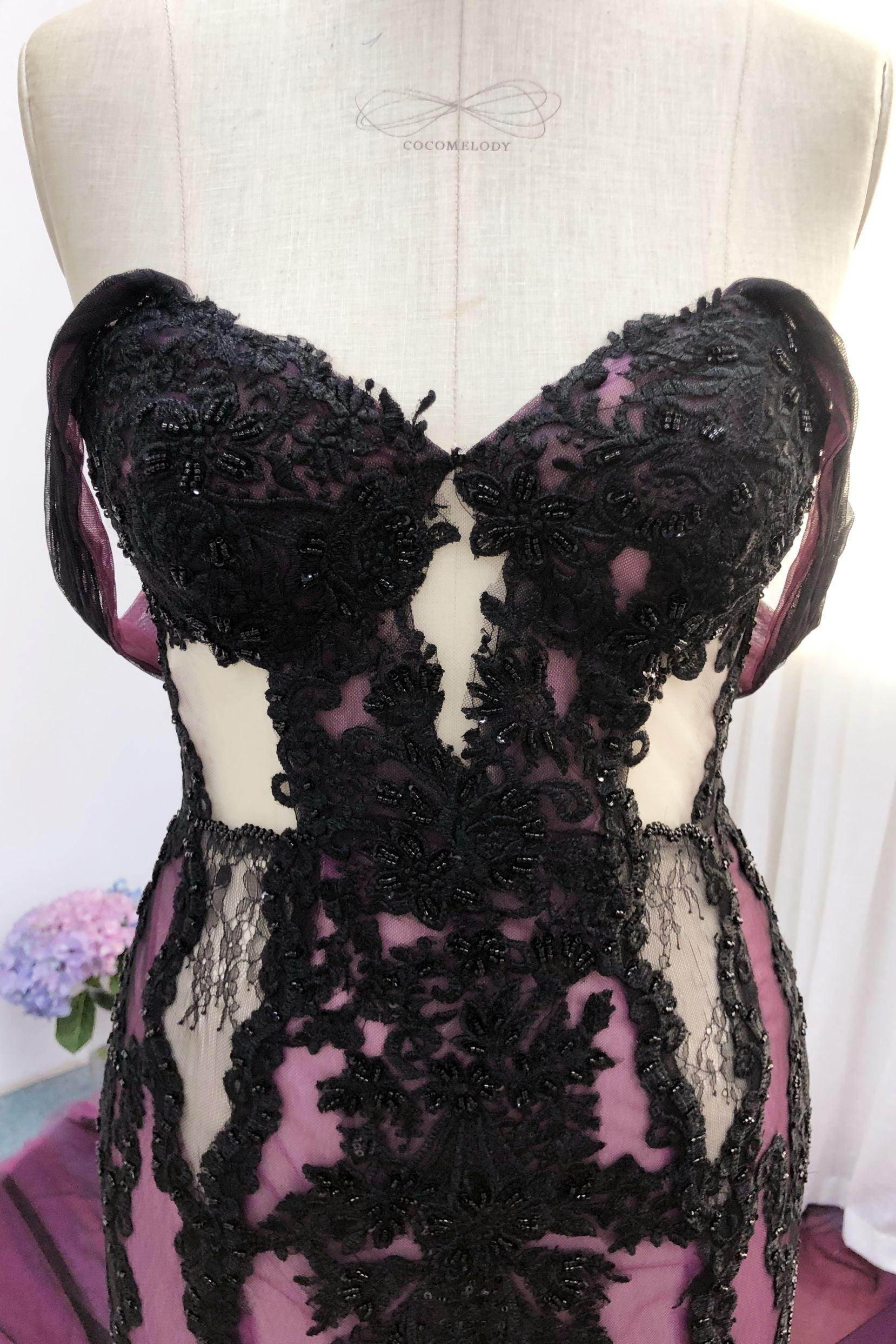 Trumpet-Mermaid Cathedral Train Lace Tulle Wedding Dress CW3223