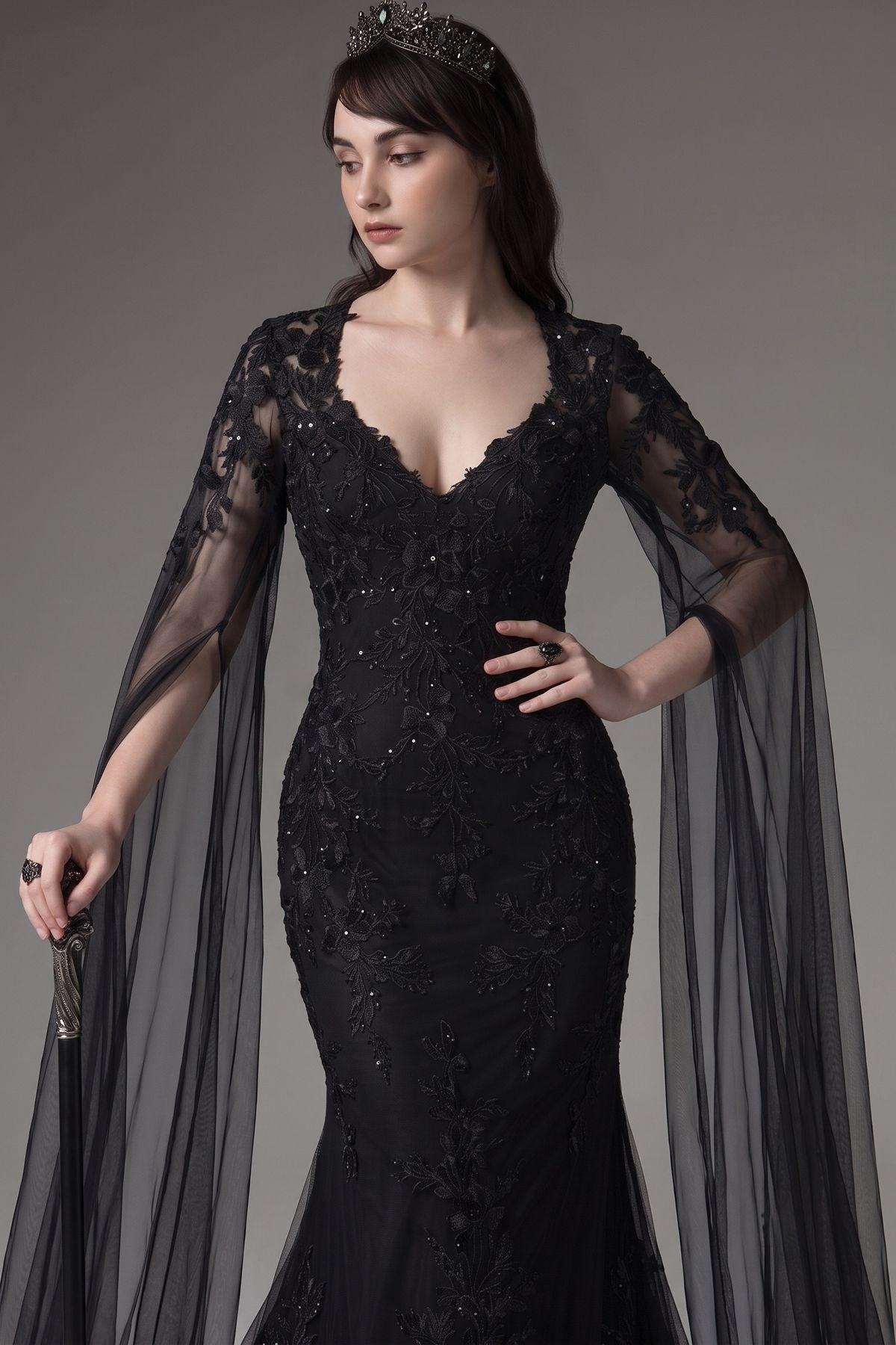 Trumpet-Mermaid Chapel Train Lace Tulle Wedding Dress CW3279