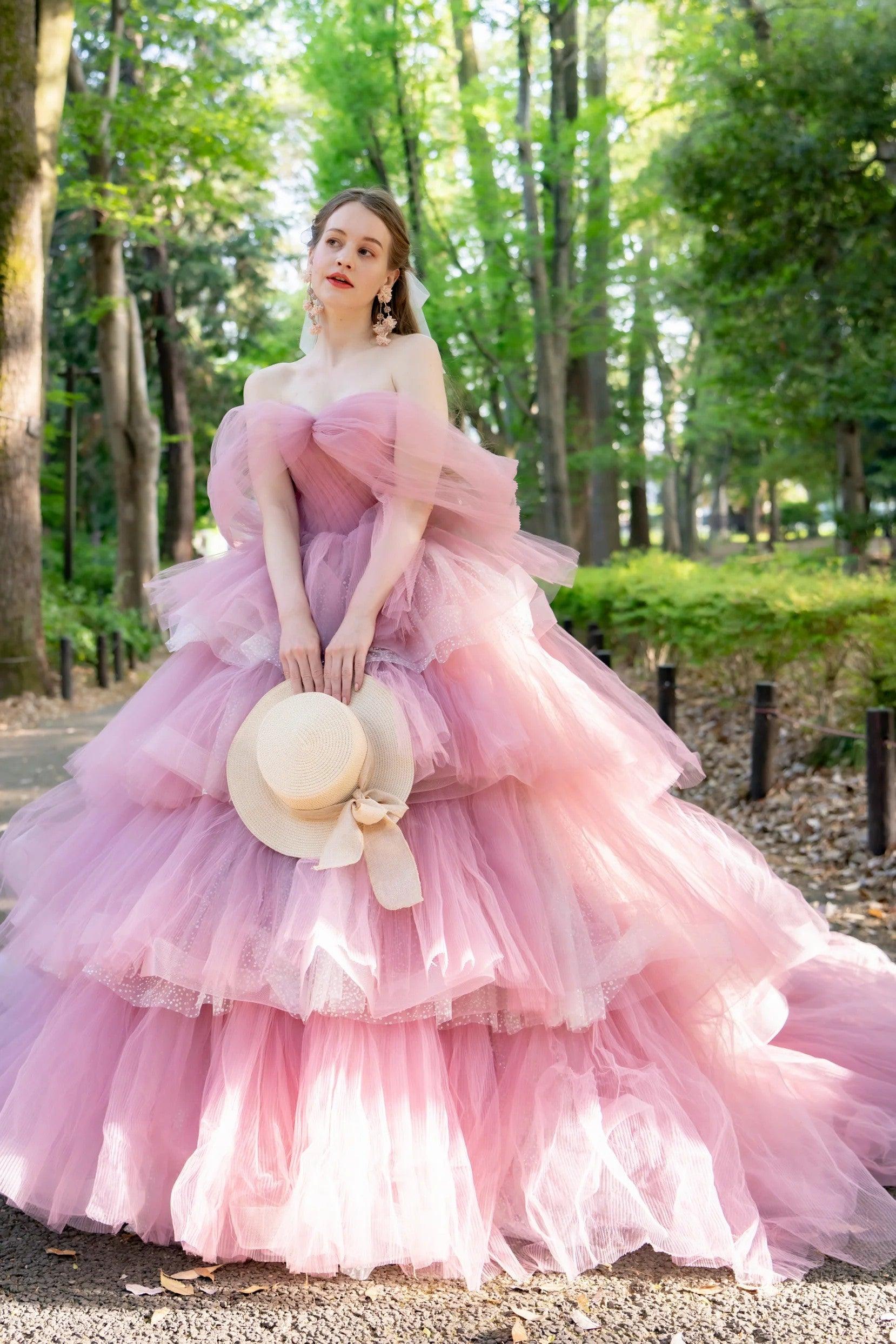 Ball Gown Court Train Tulle Wedding Dress CW3298