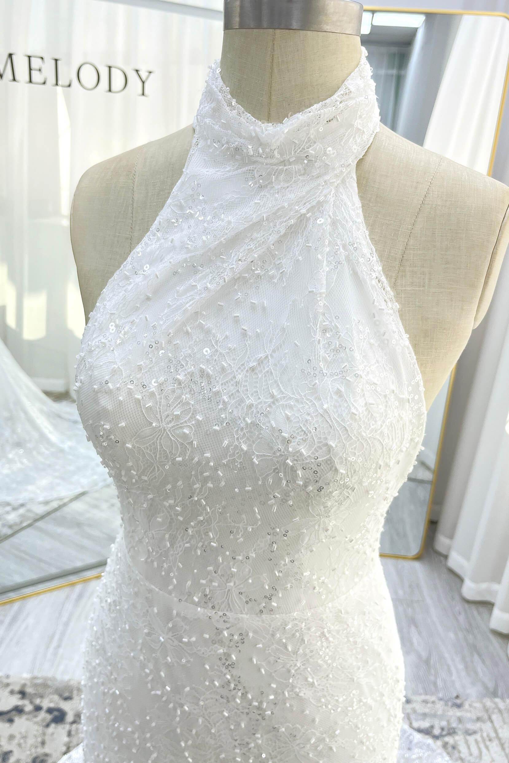 Trumpet-Mermaid Court Train Satin Wedding Dress CW3331