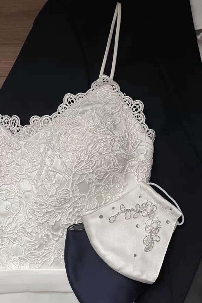 Lace Tea-Length Midi Reception Wedding Dress CW3392