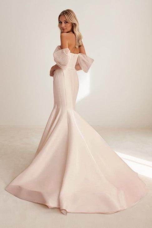 Mermaid Sweep-Brush Train Mikado Wedding Dress CW3442