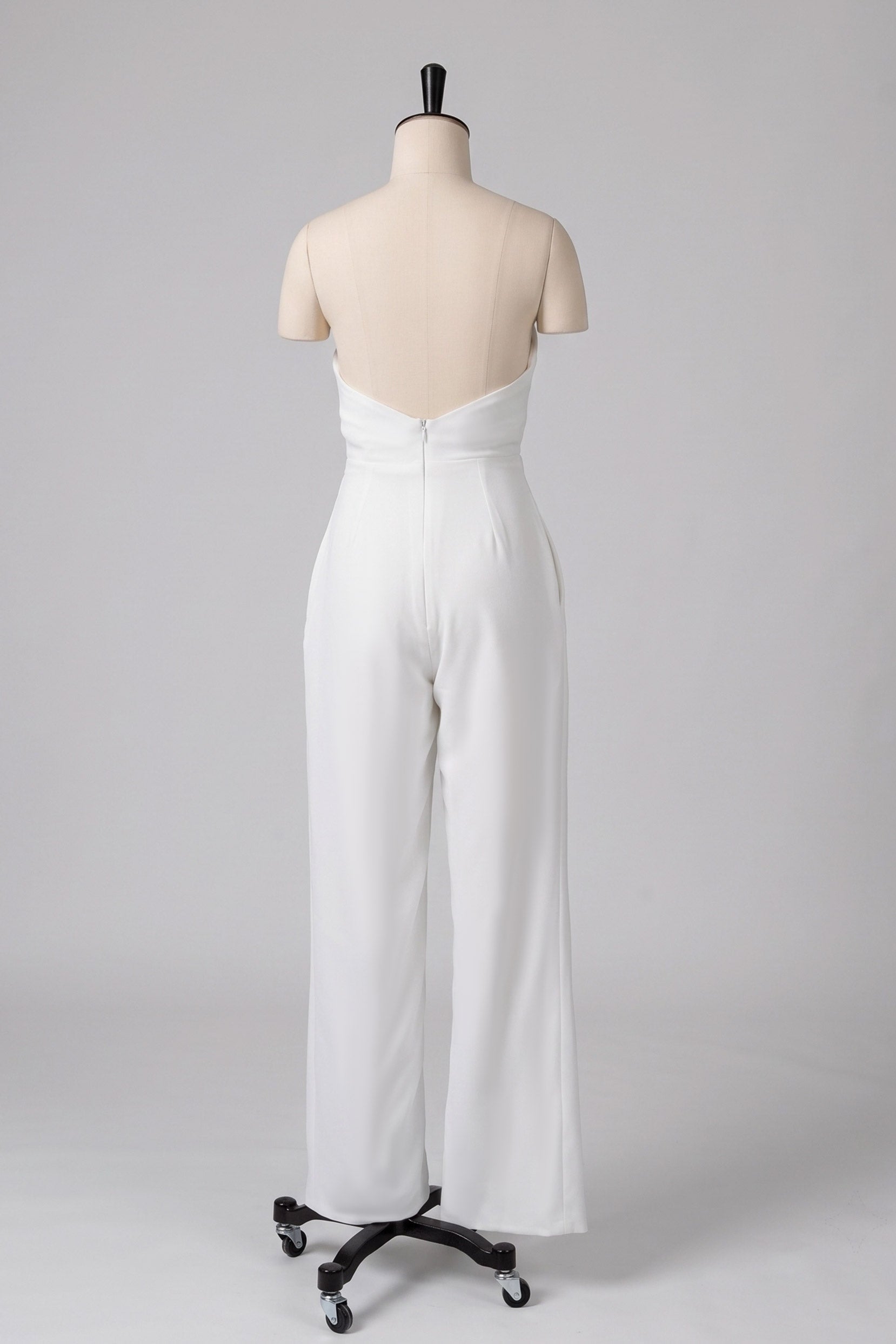 Strapless Floor Length Elastic Cloth Wedding Jumpsuit CW3570