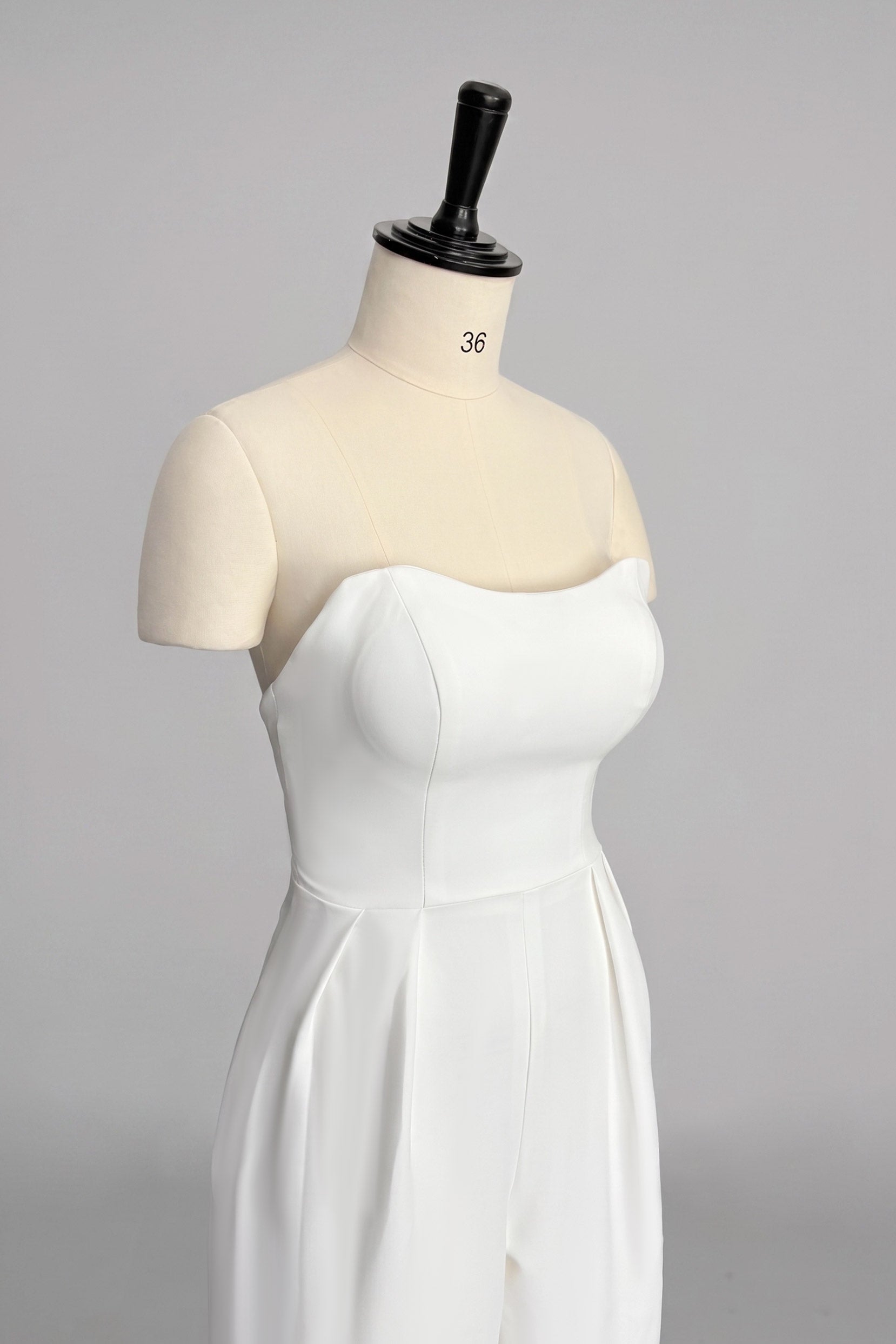 Strapless Floor Length Elastic Cloth Wedding Jumpsuit CW3570