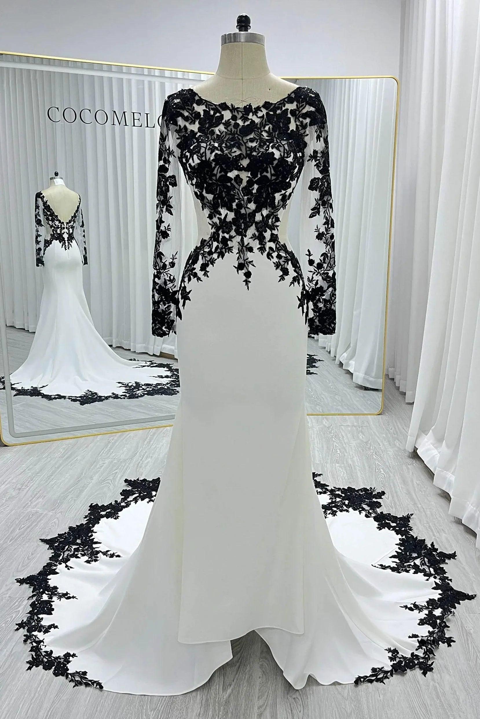 Trumpet-Mermaid Chapel Train Elastic Satin Wedding Dress CW3586