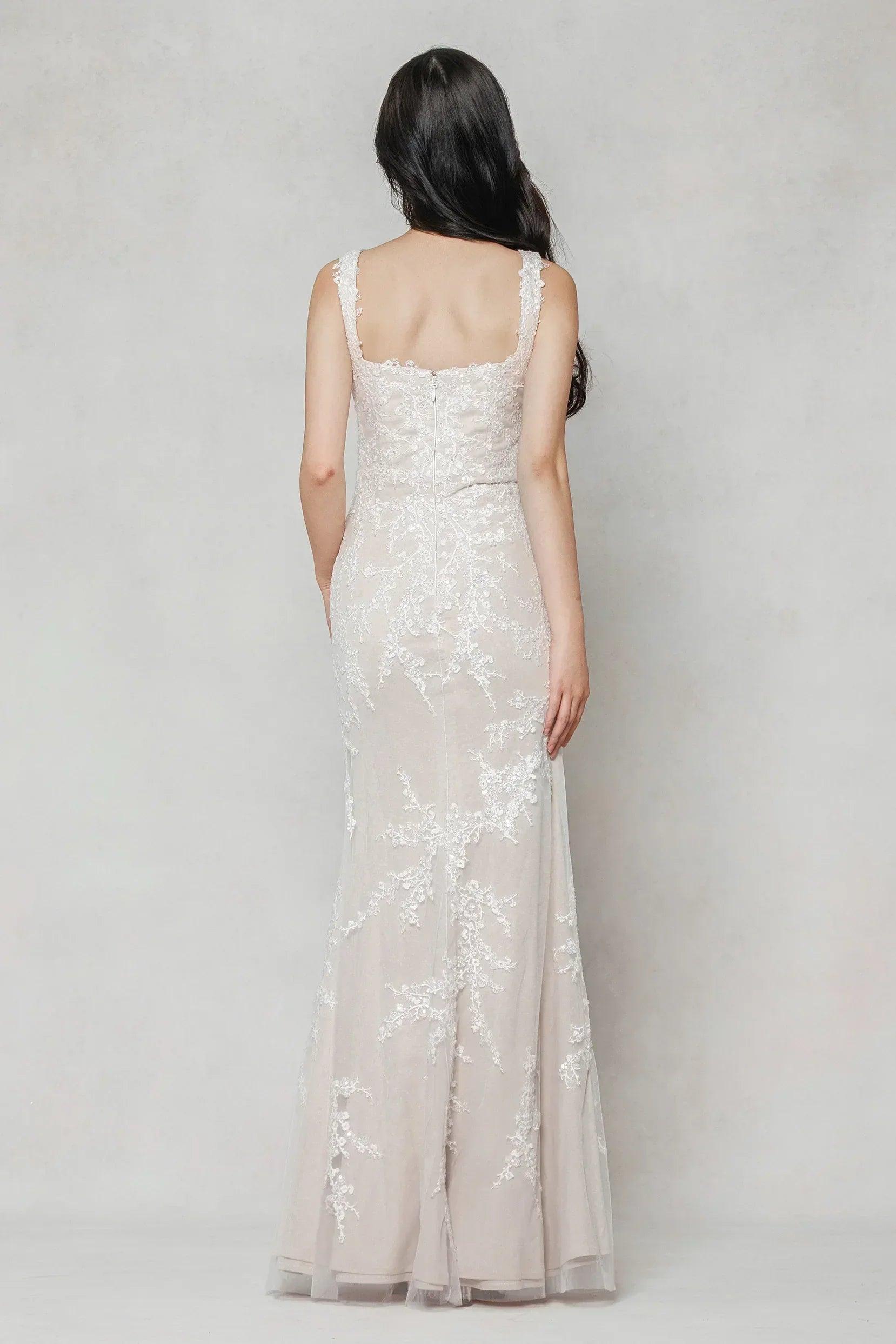 A-Line Sweep-Brush Train Tulle Wedding Dress CW3589