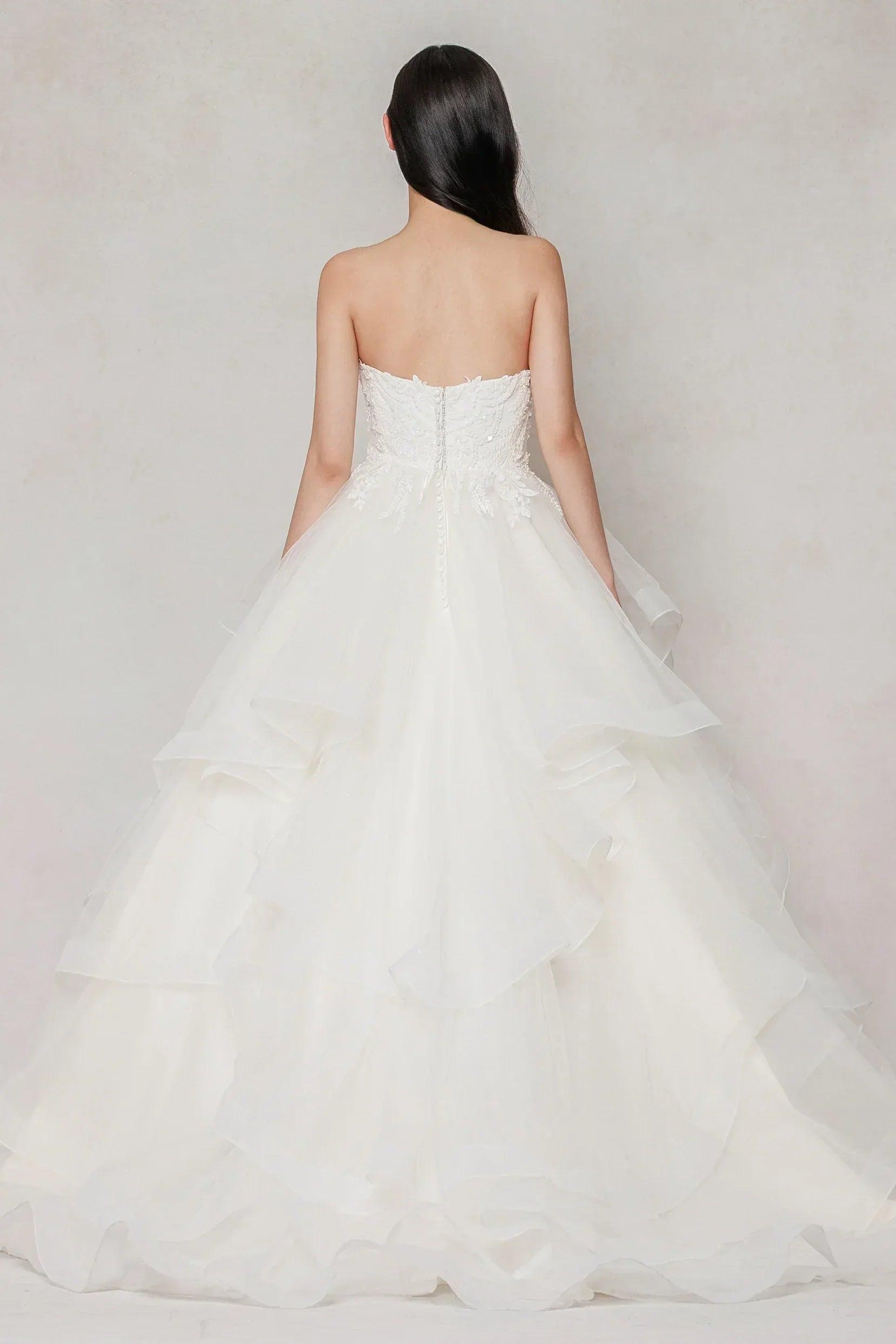 Ball Gown Sweep-Brush Train Tulle Wedding Dress CW3632