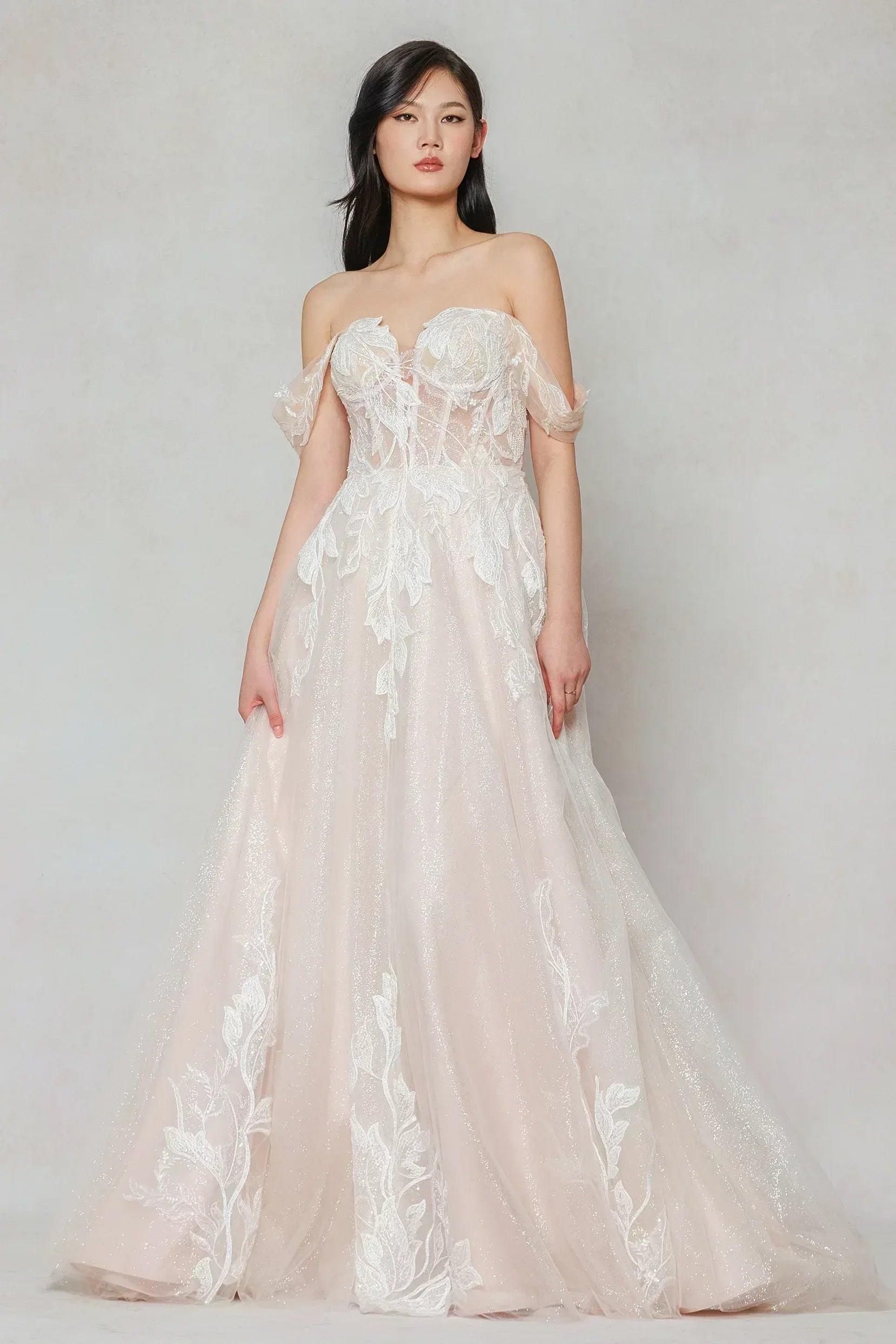 A-Line Court Train Tulle Wedding Dress CW3633