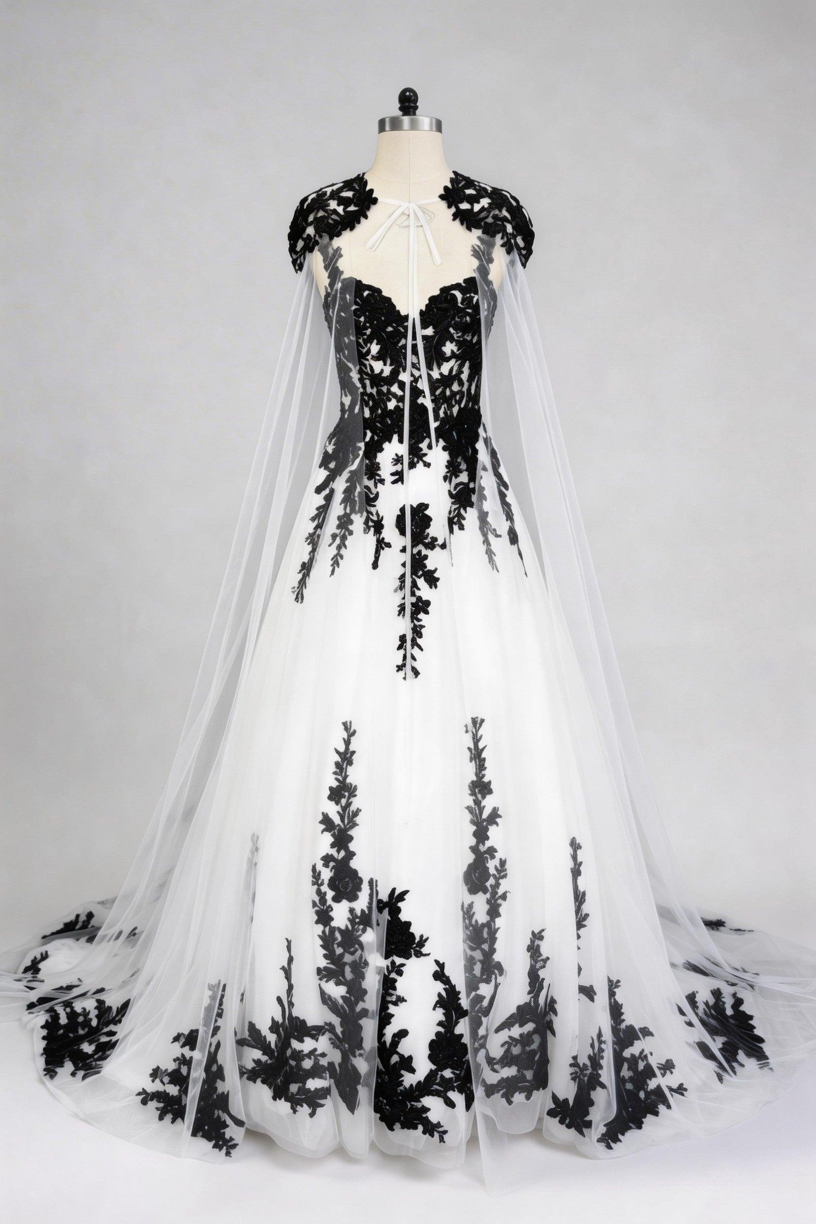A-Line Court Train Tulle Wedding Dress CW3652
