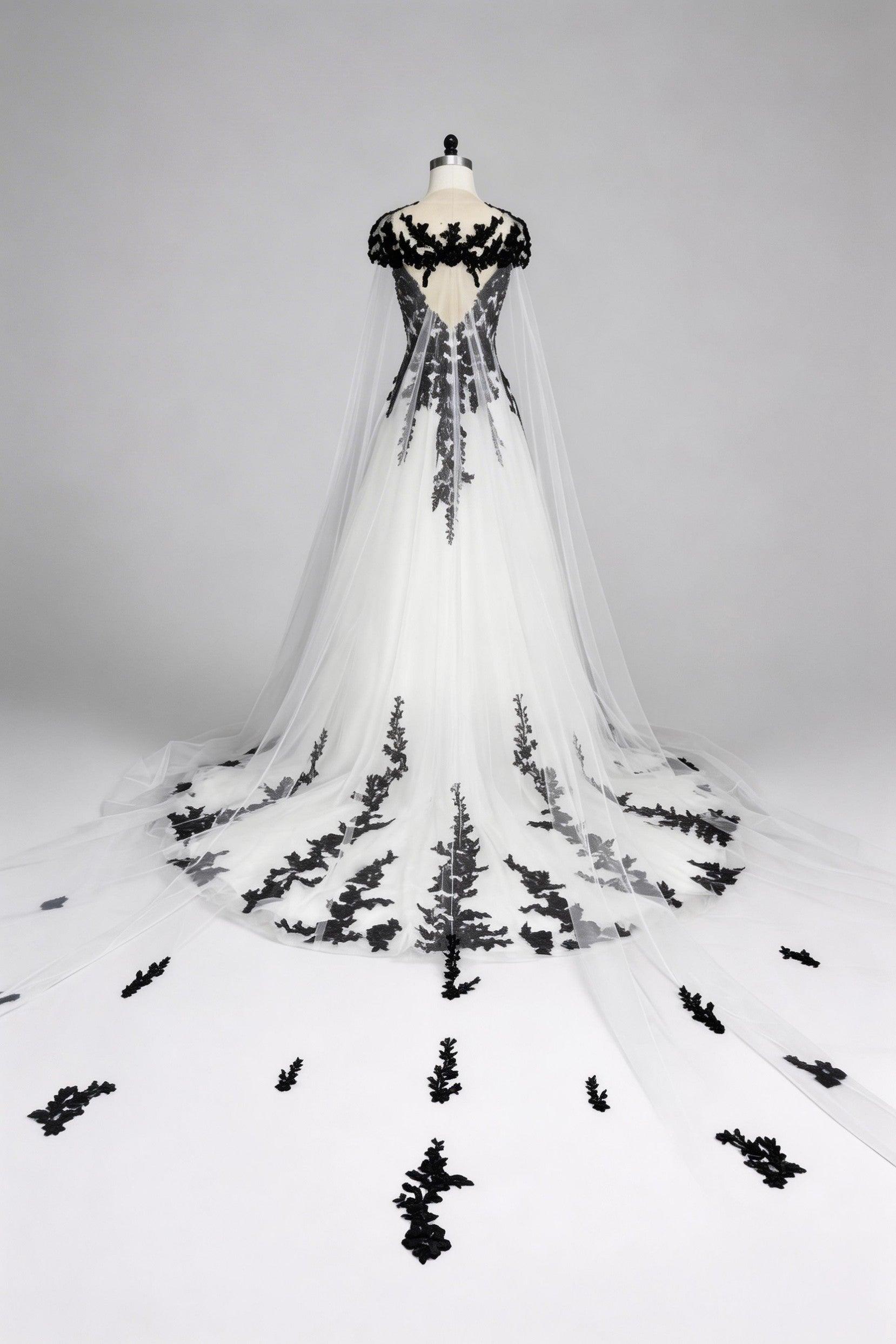 A-Line Court Train Tulle Wedding Dress CW3652