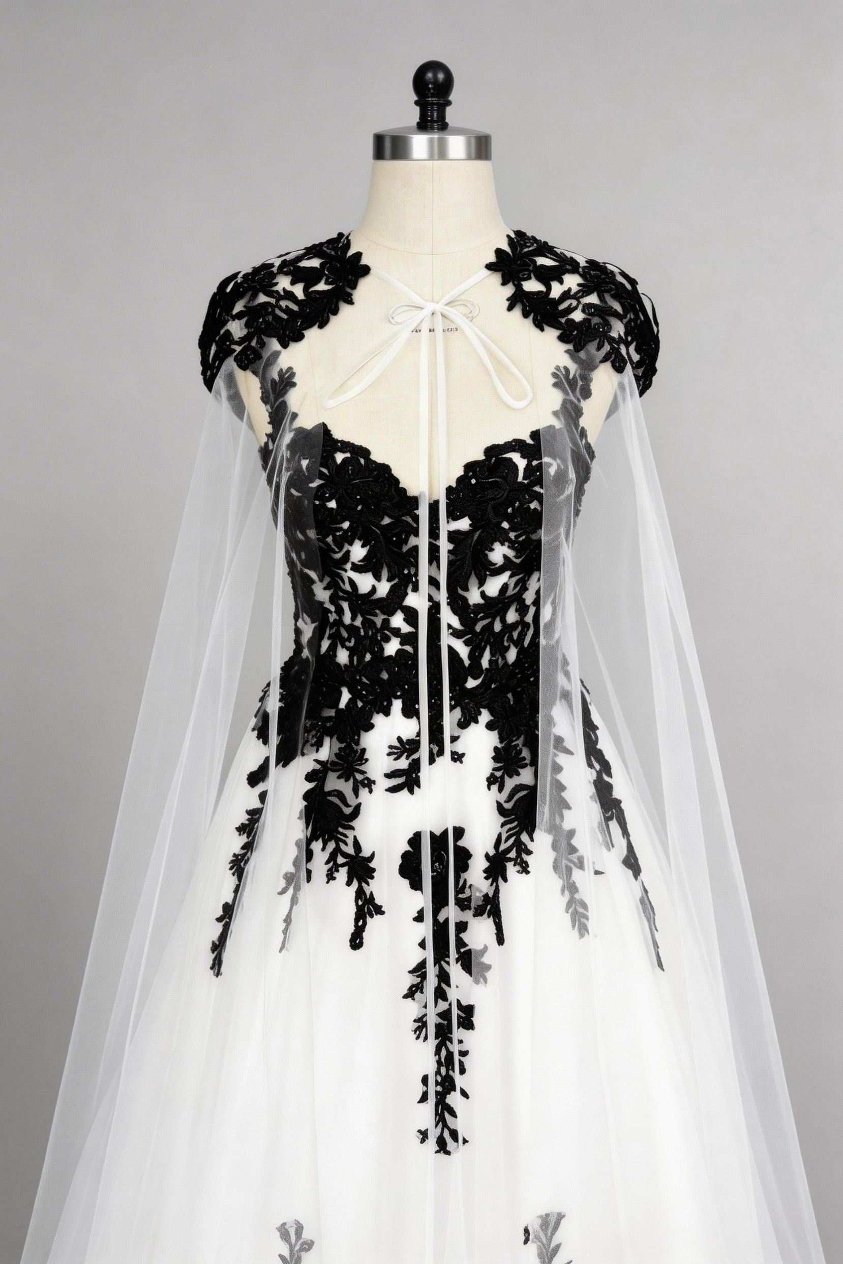 A-Line Court Train Tulle Wedding Dress CW3652