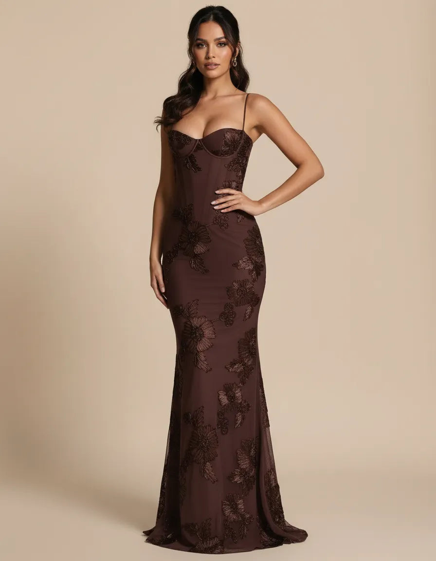 Celestine – Hourglass Floral Gown