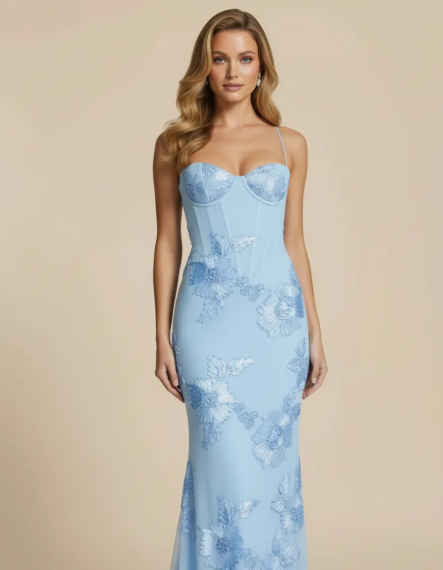 Celestine – Hourglass Floral Gown