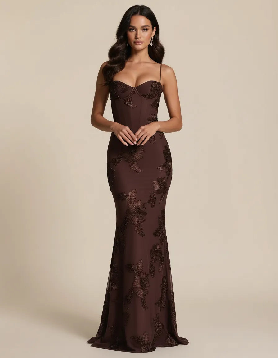 Celestine – Hourglass Floral Gown