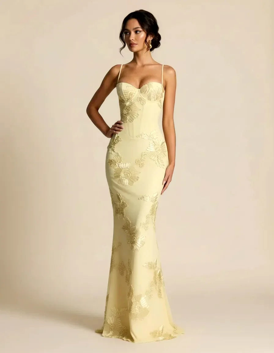 Celestine – Hourglass Floral Gown