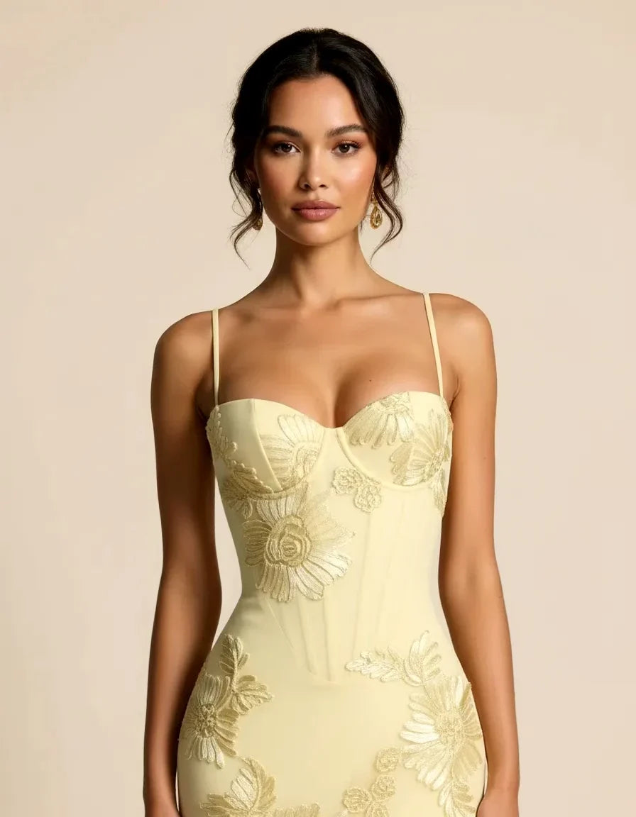 Celestine – Hourglass Floral Gown