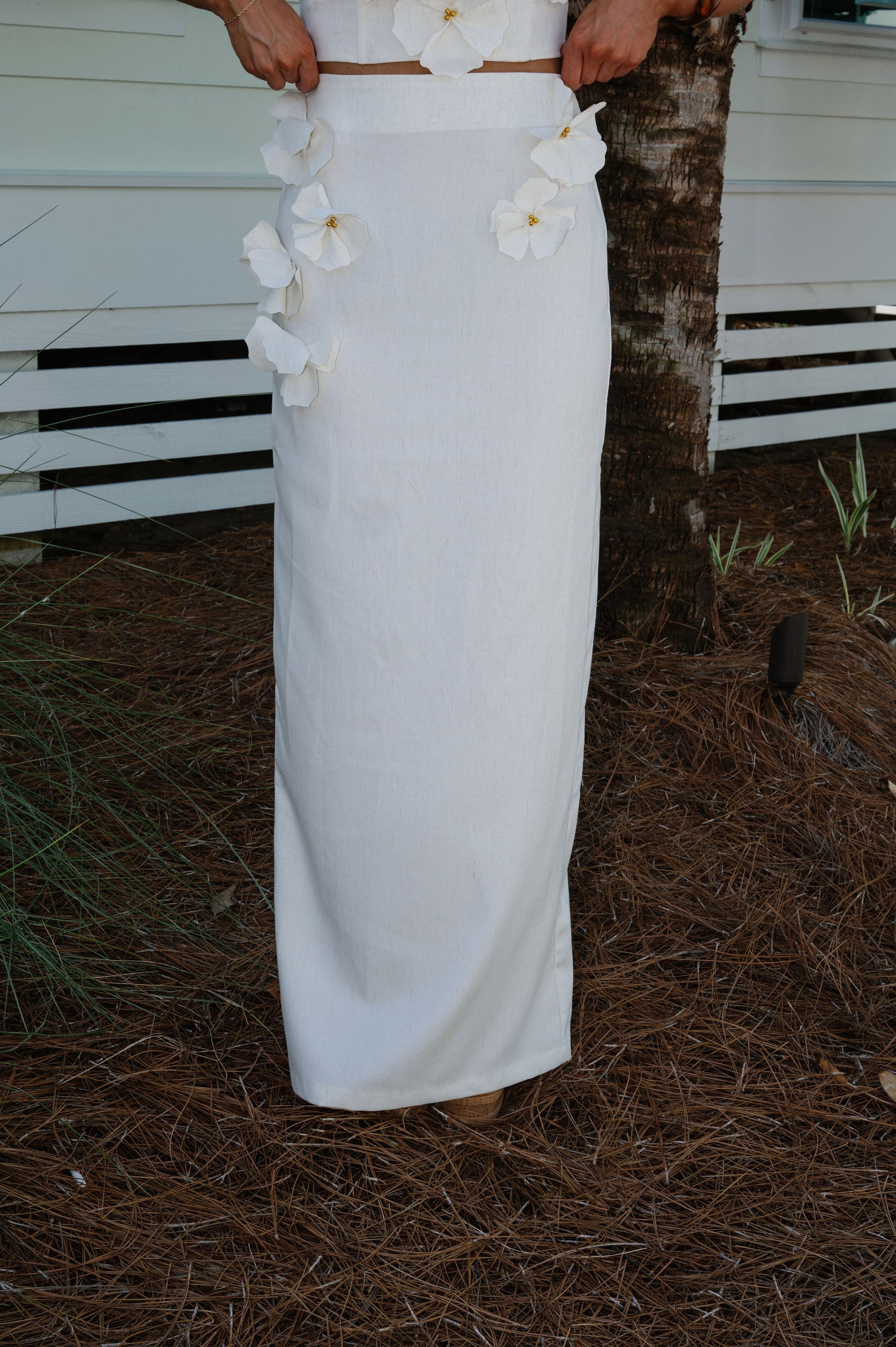 Ariel Maxi Skirt Set-Natural