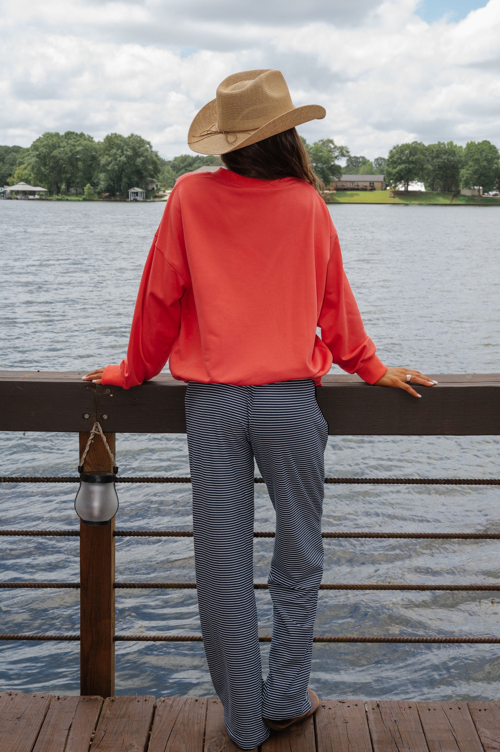 USA Oversized Sweatshirt-Tomato