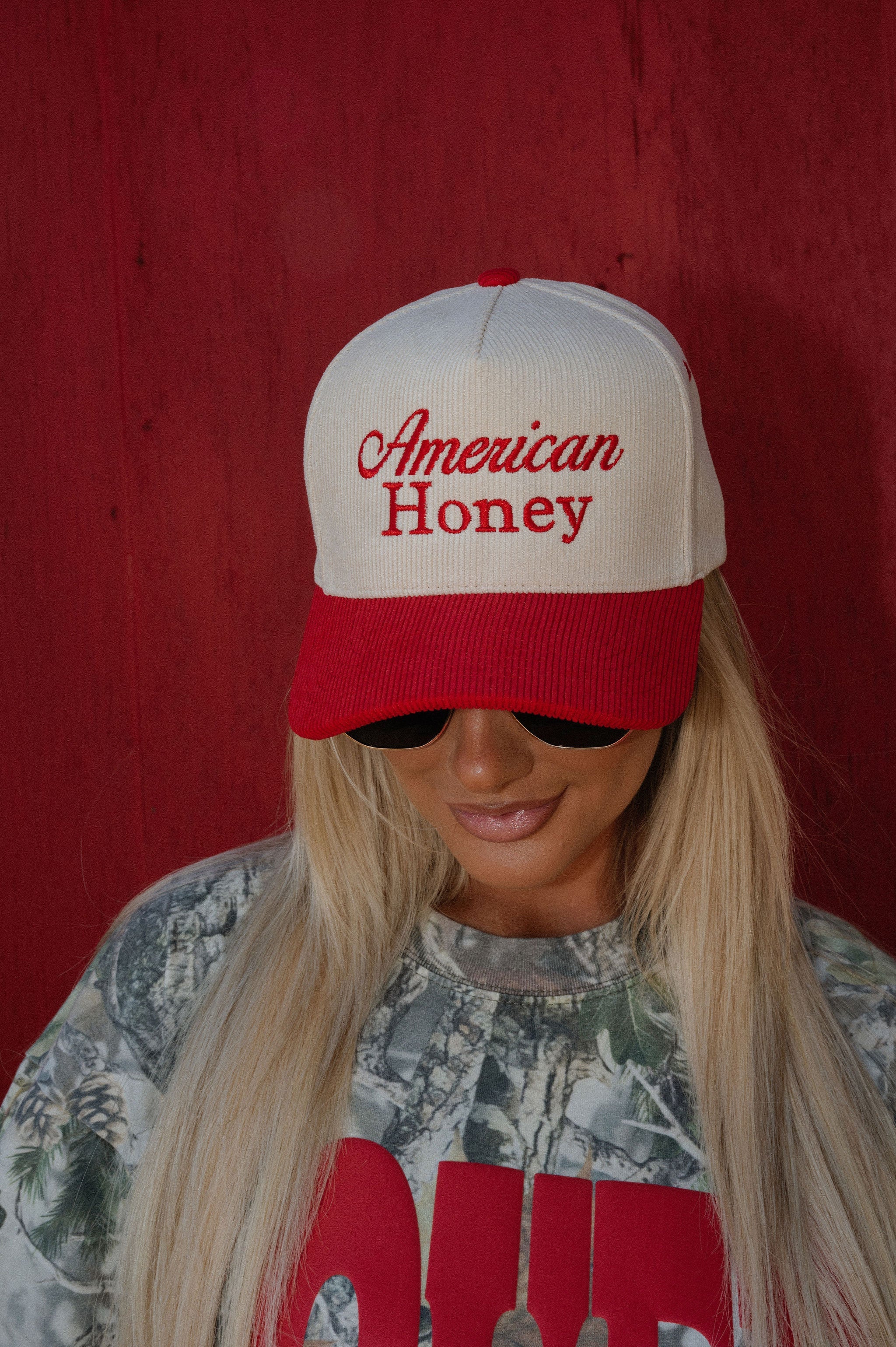 American Honey Baseball Hat-Red