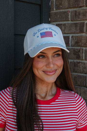 The Land of FreedomTrucker Hat- Light Blue