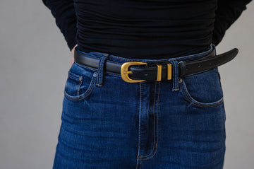 April Leather Belt- Black