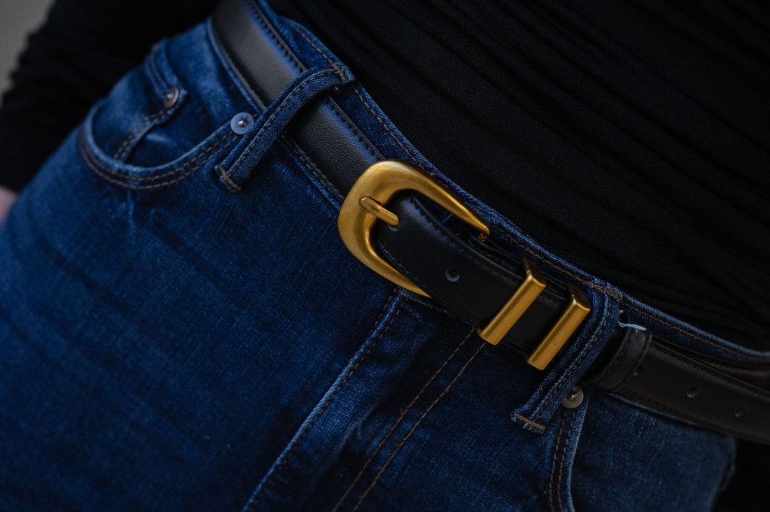 April Leather Belt- Black