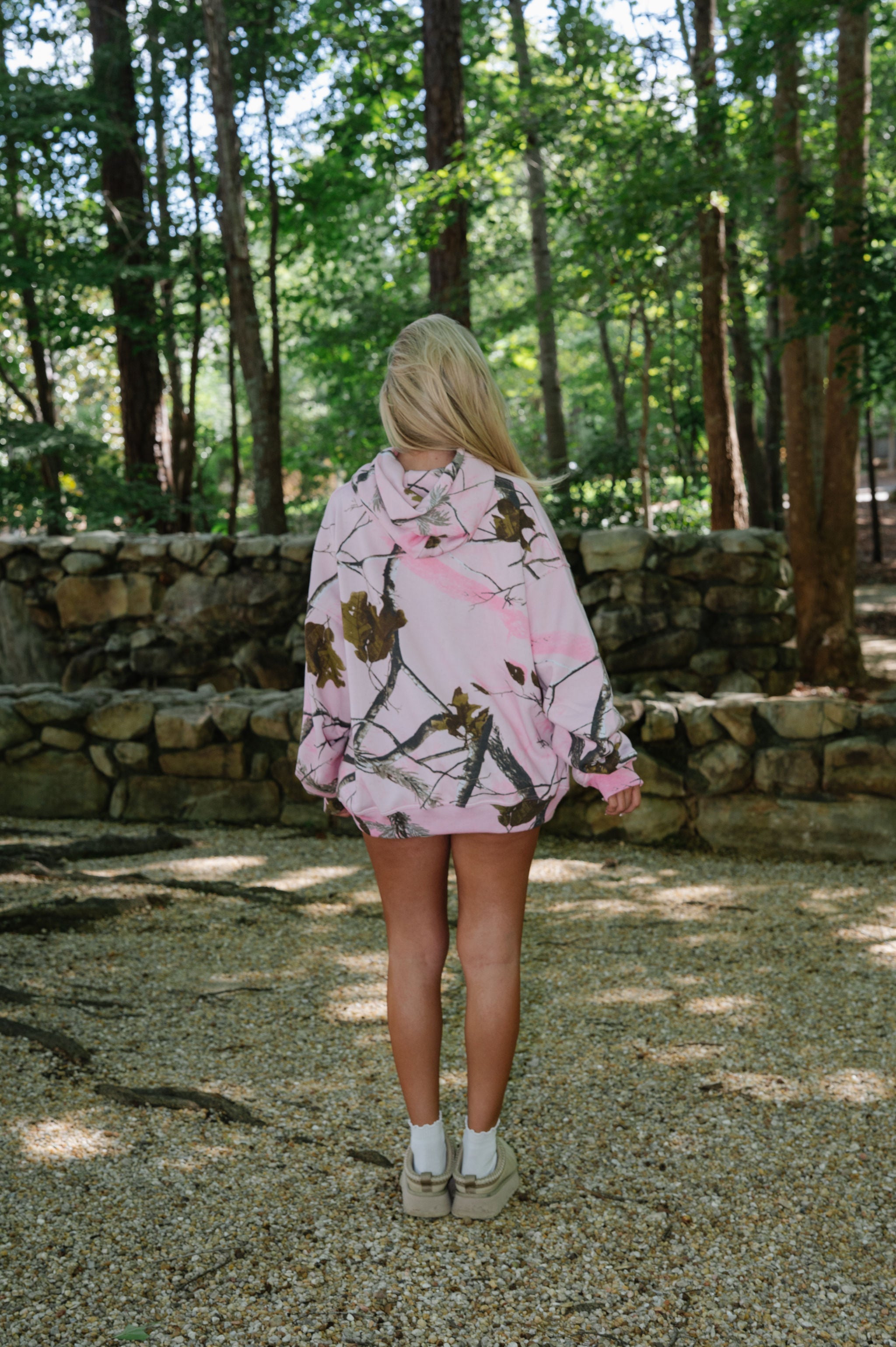 Jesus Loves You Woodland Hoodie-Pink Camo