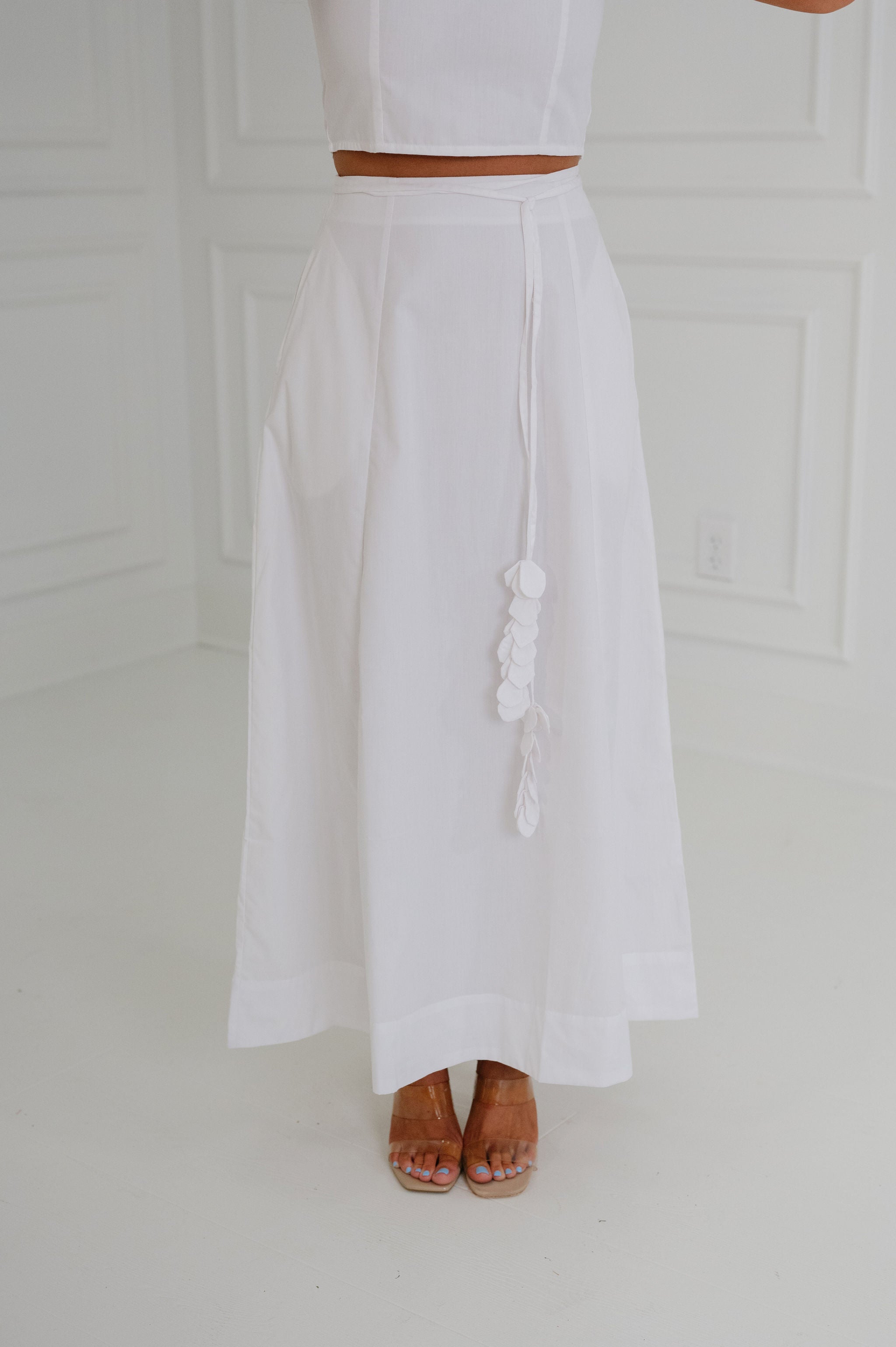 Avery Skirt Set-White