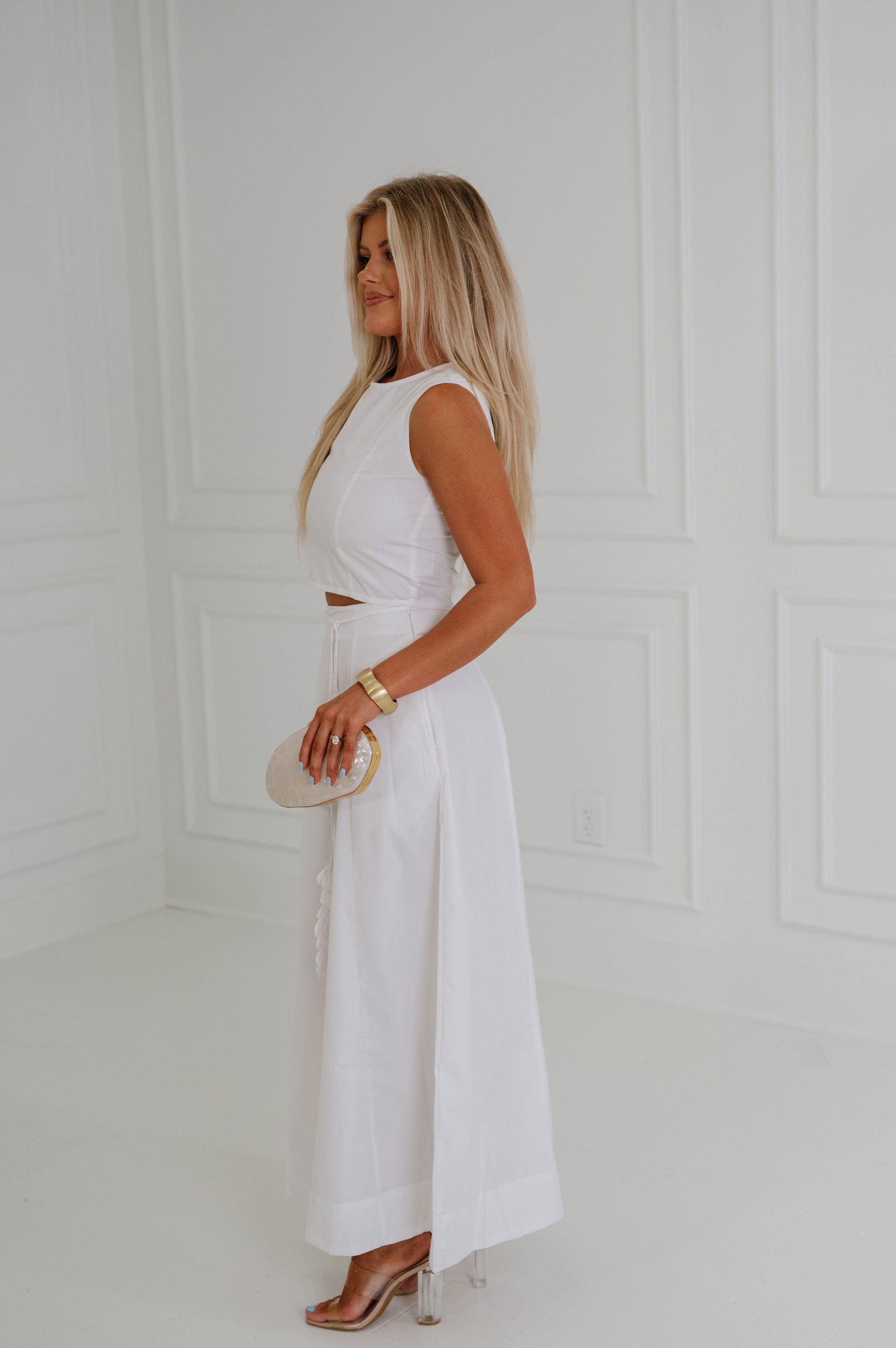 Avery Skirt Set-White