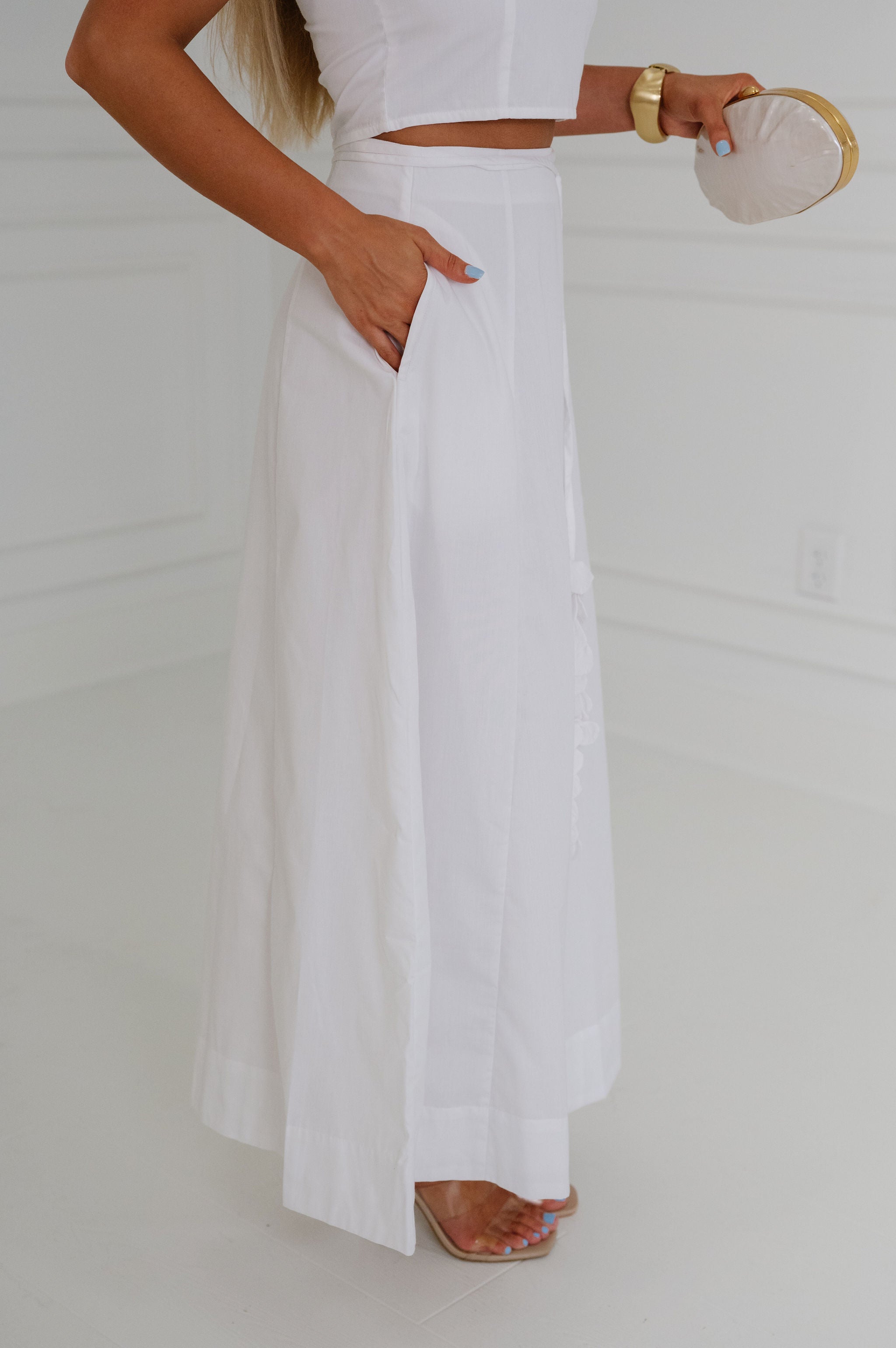 Avery Skirt Set-White