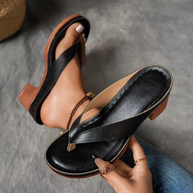Abigail | Womens Orthopedic Slip On Sandal Heels