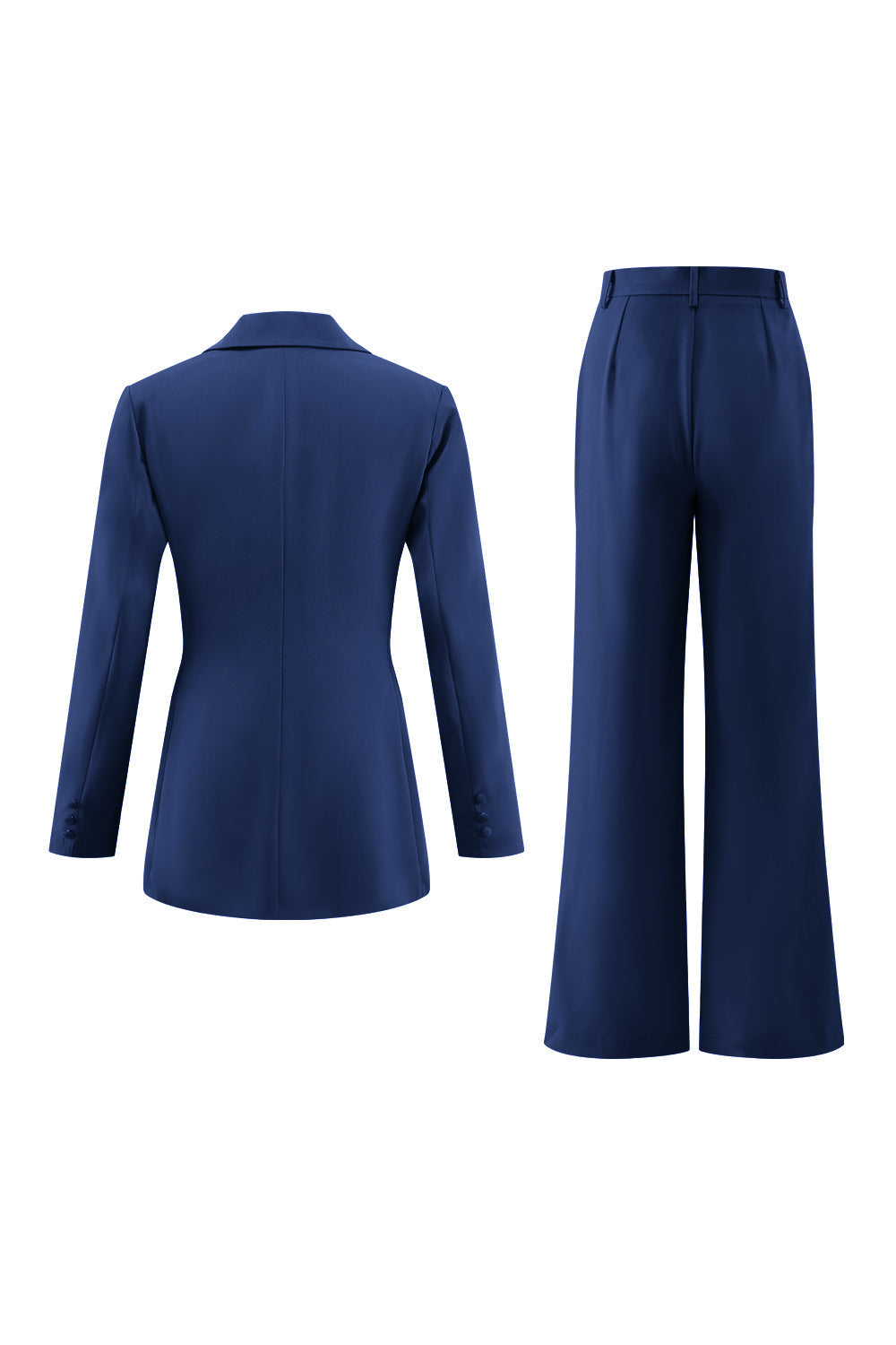 Fuchsia Long Sleeves 2 Piece Business Suits with Pockets
