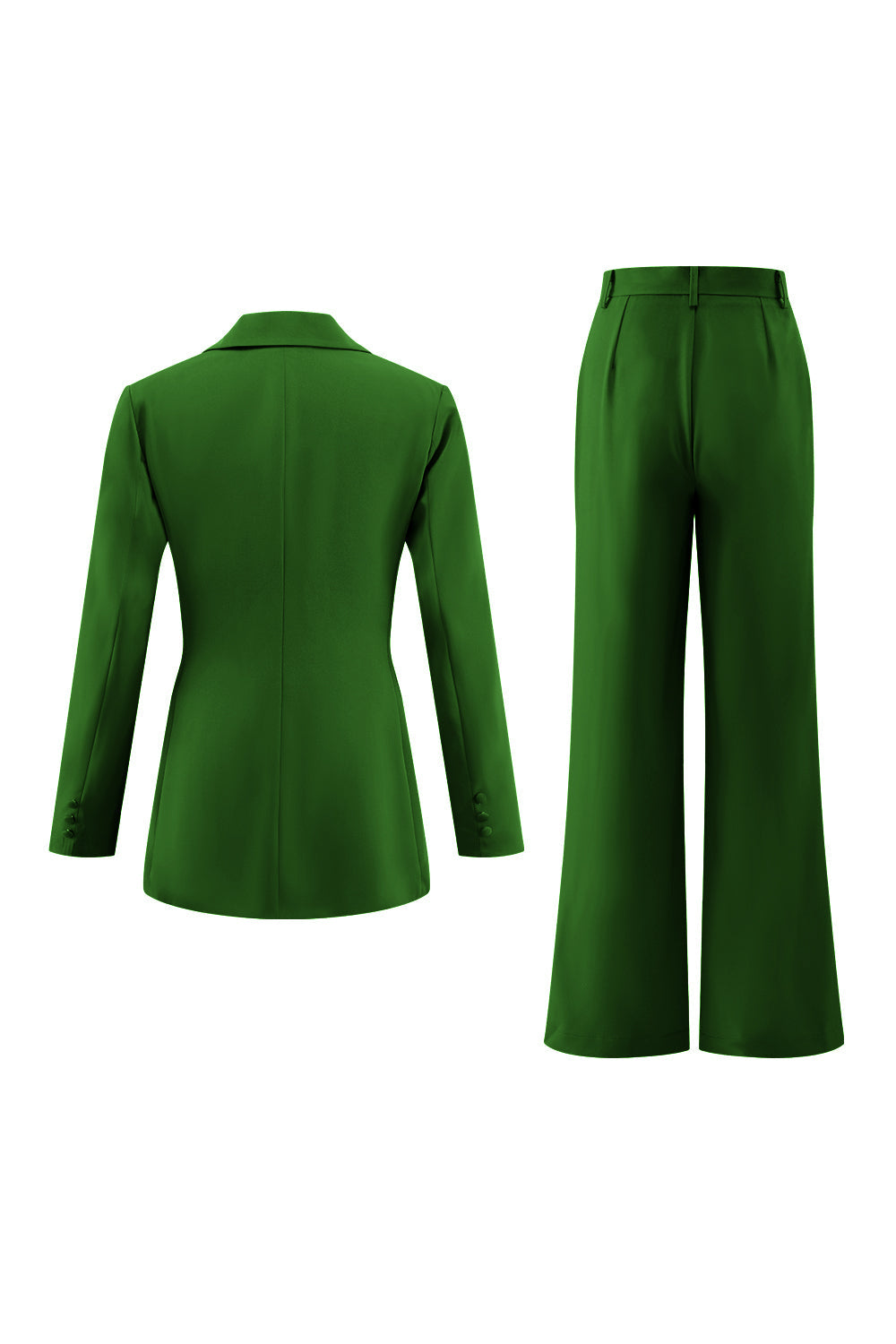 Fuchsia Long Sleeves 2 Piece Business Suits with Pockets