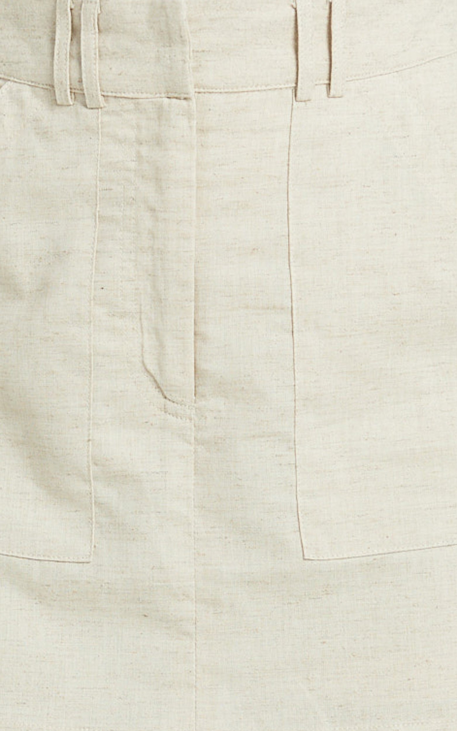 Dream Linen Blend Skort - High Waisted A Line Skort in Natural