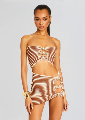 Adelie Metallic Knit Top