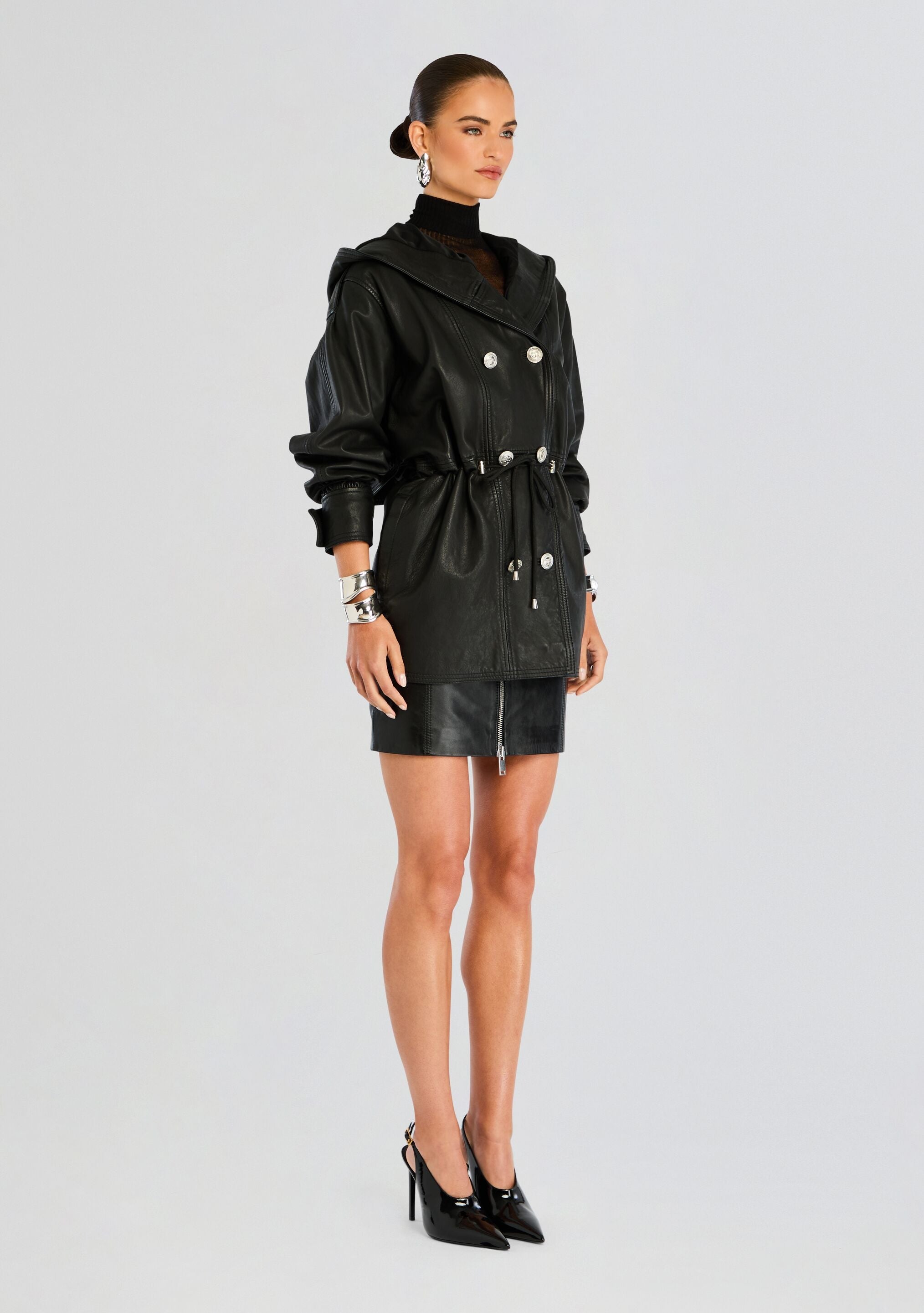 Adrienne Leather Skirt
