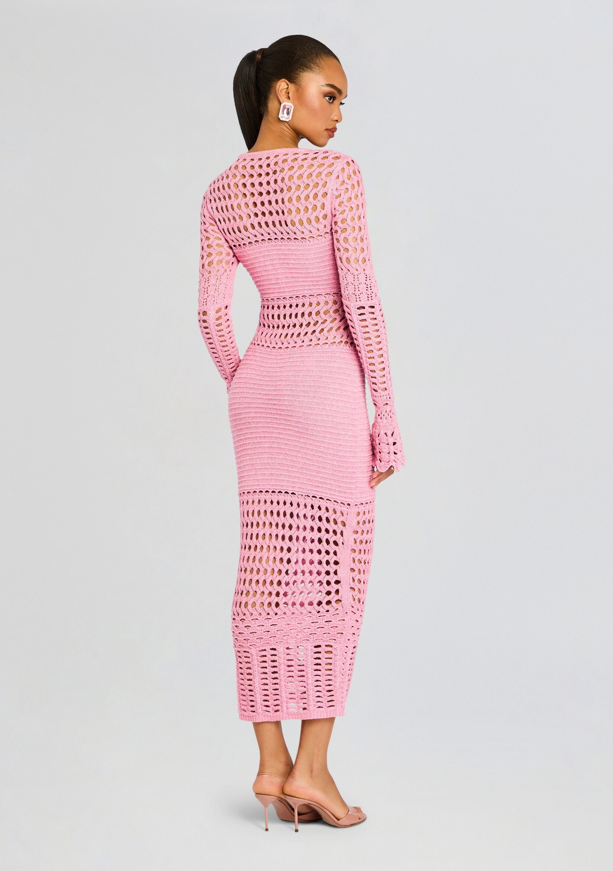 Airie Metallic Crochet Dress