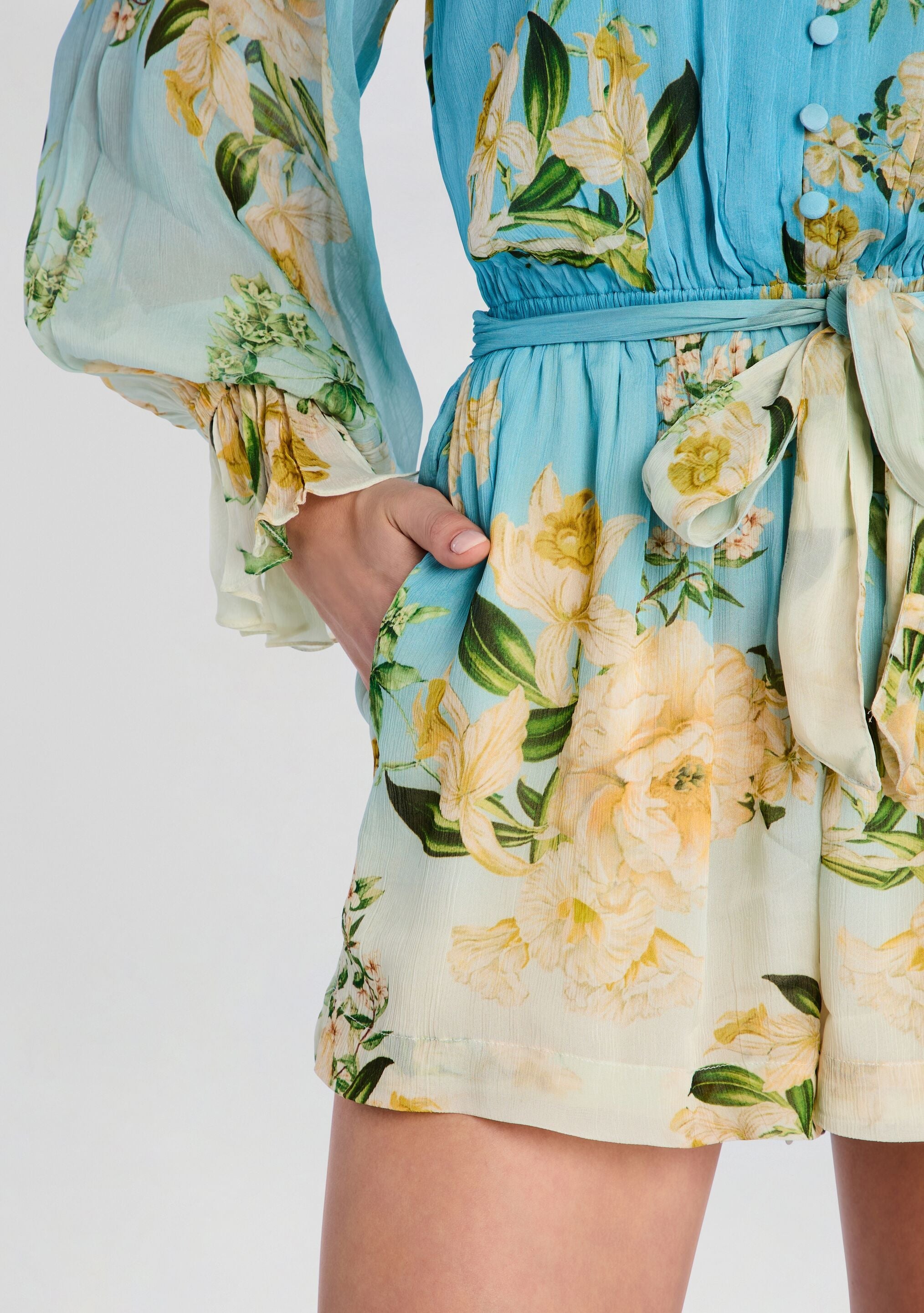 Ajia Romper With Tie Belt