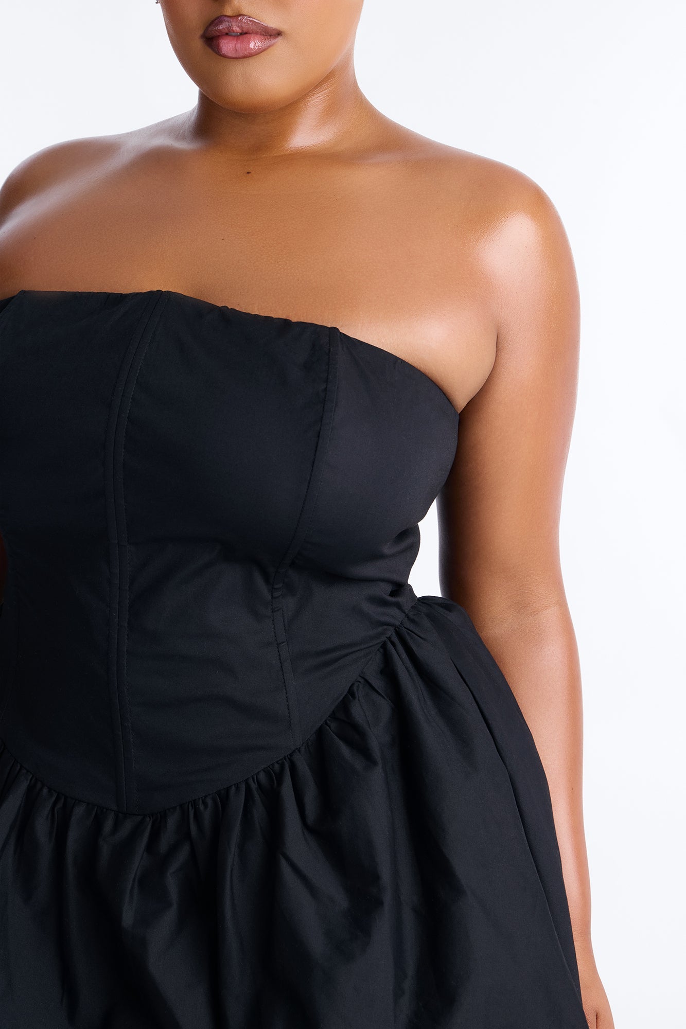 A Night in Paris Bubble Mini Dress - Black