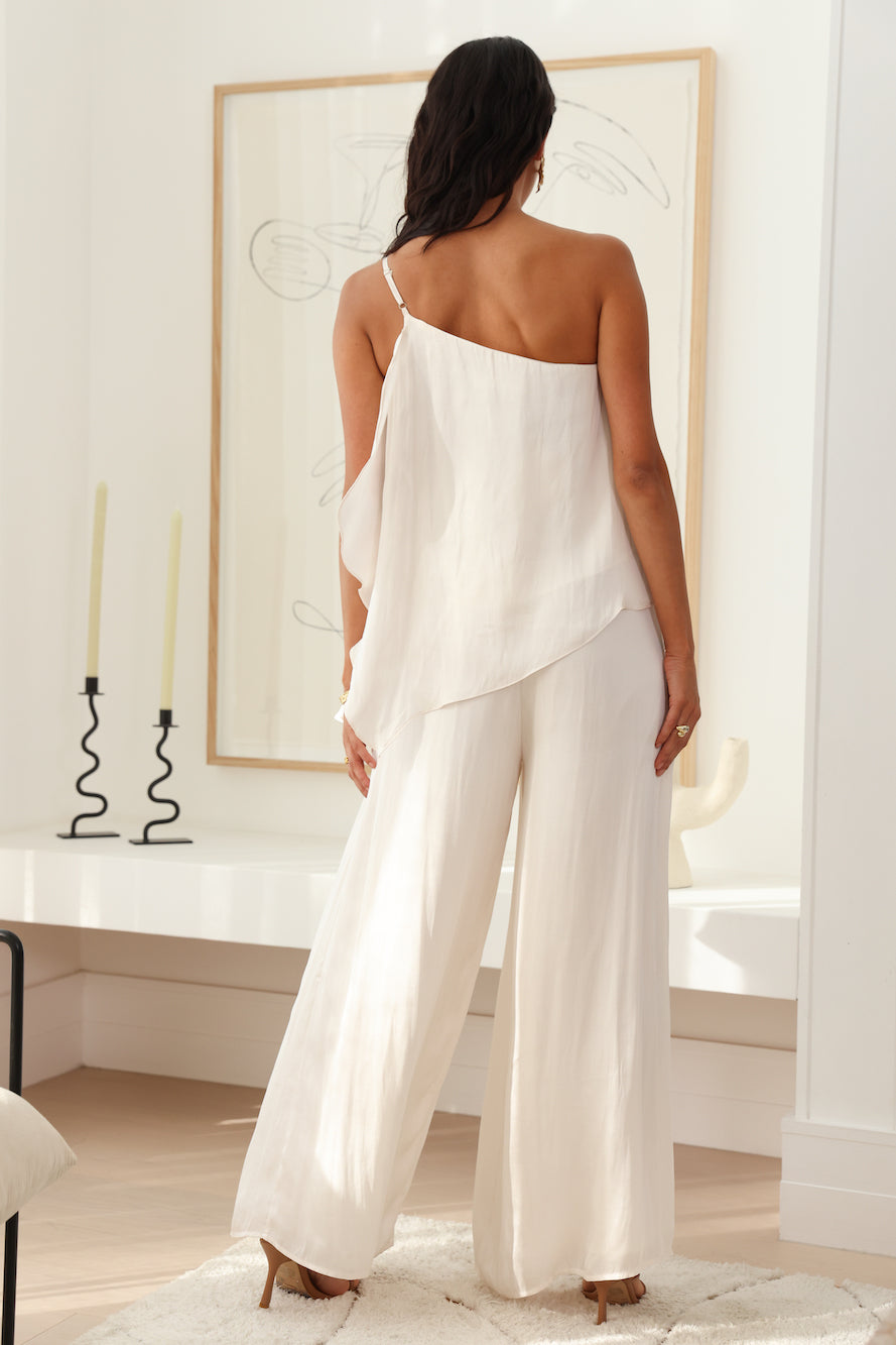 Moving In Crop Top White